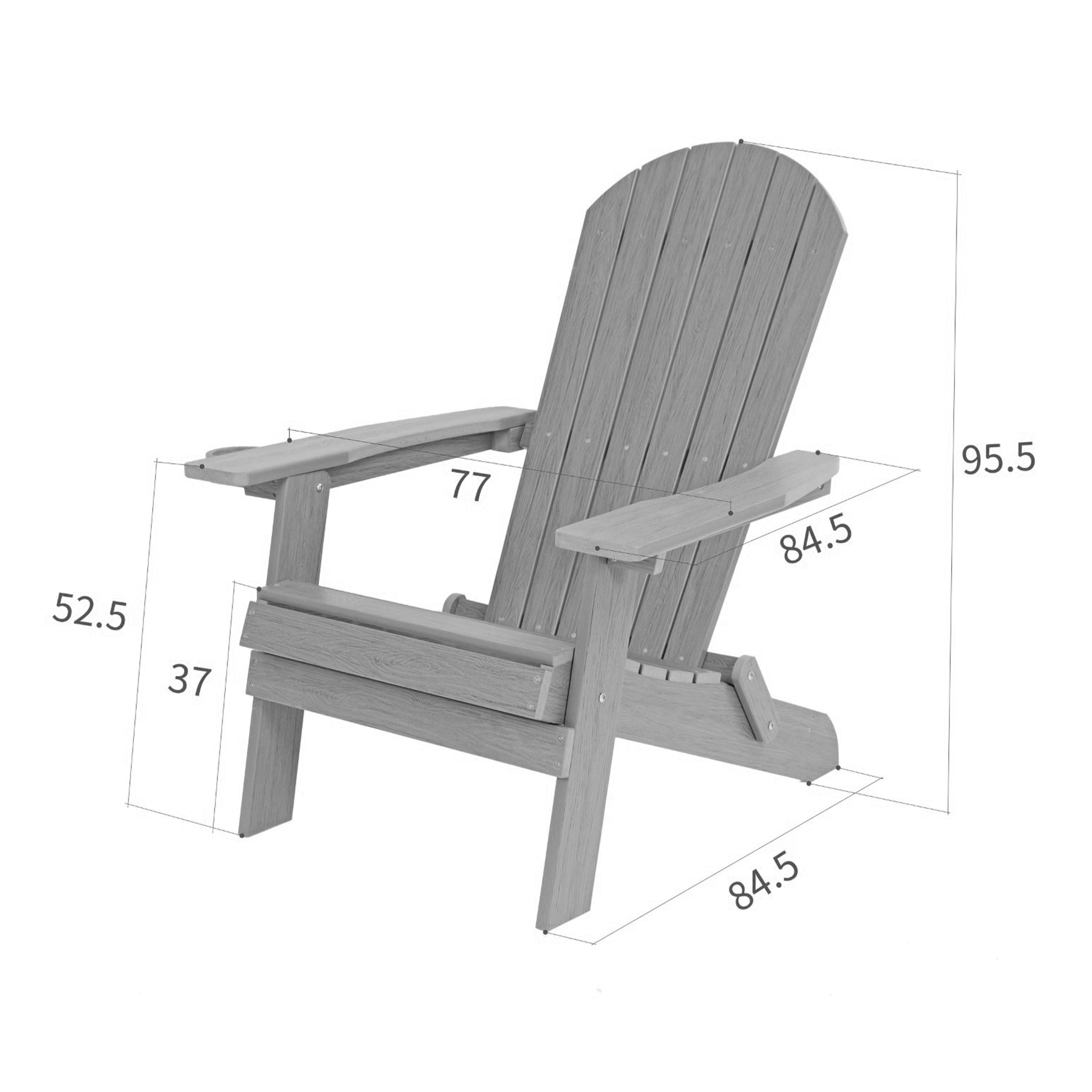 AXI Claire Folding Adirondack Chair Plastic White