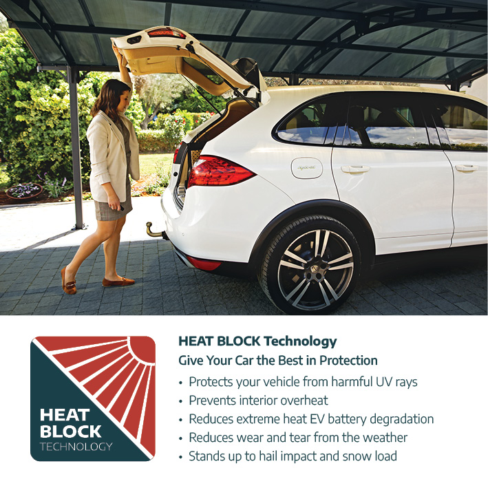Canopia Arcadia  650X360 cm Carport Enkel Donkergrijs Brons