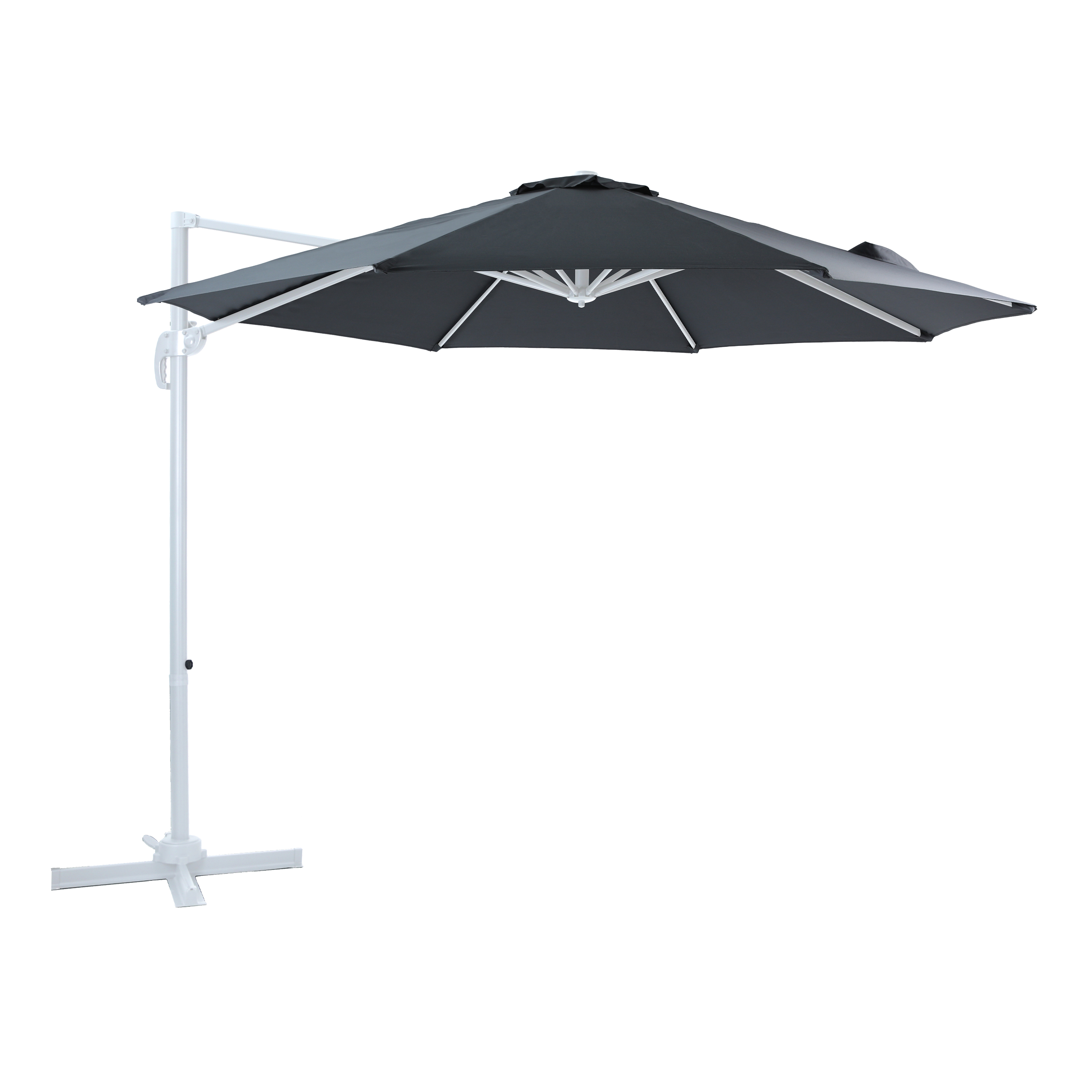 AXI Marisol Zweefparasol Ø 300cm Wit/grijs