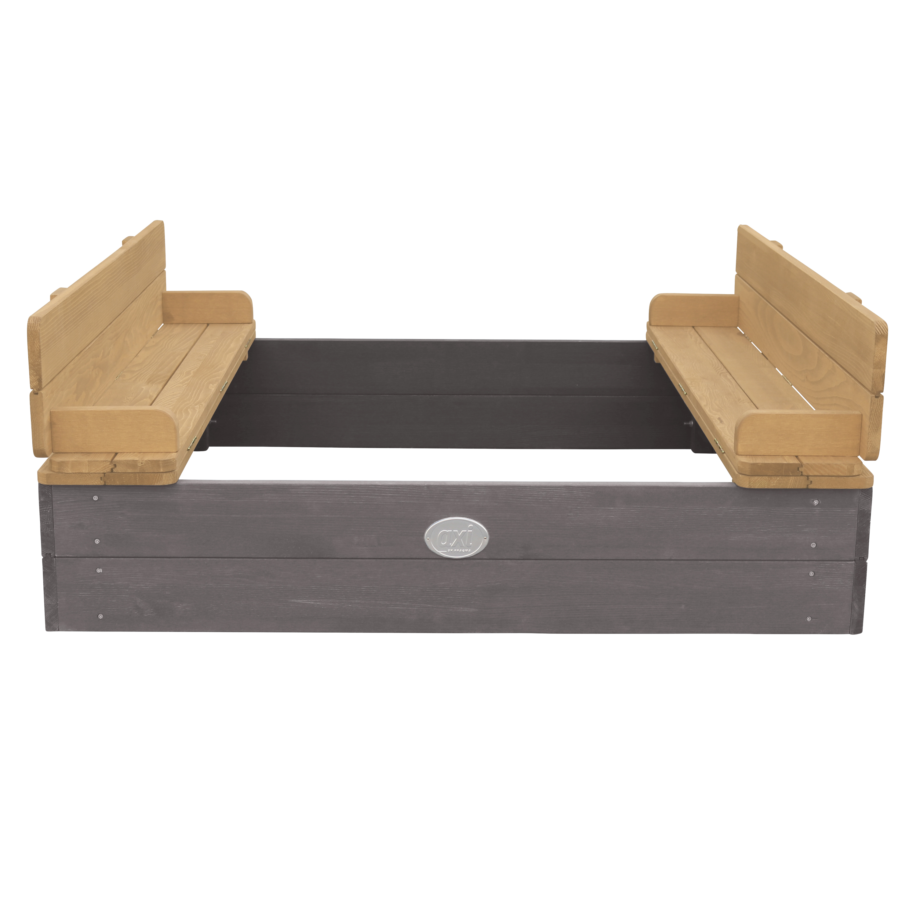 AXI Ella Sandbox with benches - 100 x 95 cm - Grey/Brown