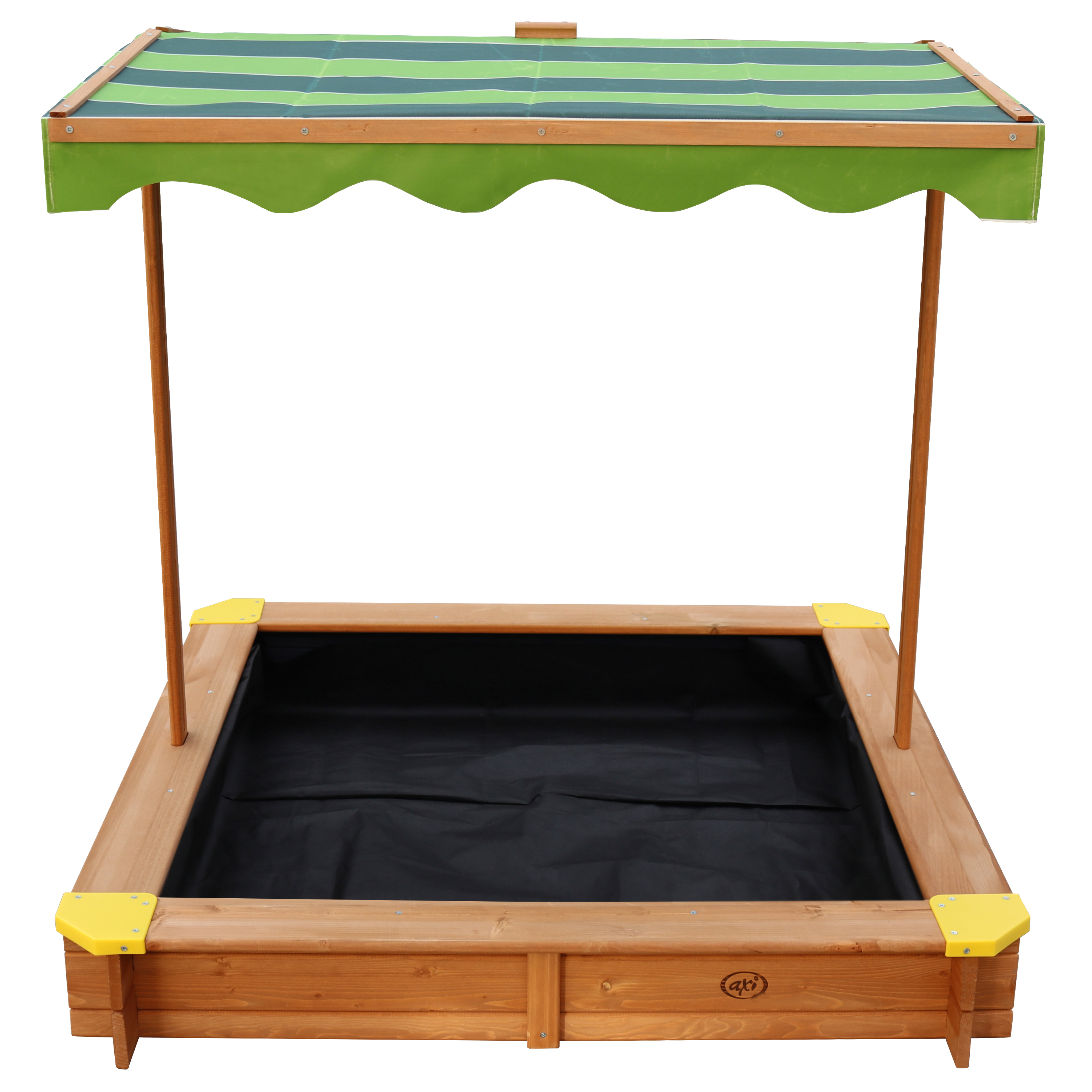AXI Lily Sandbox with Canopy - 118 x 118 x 118 cm - Brown/Green