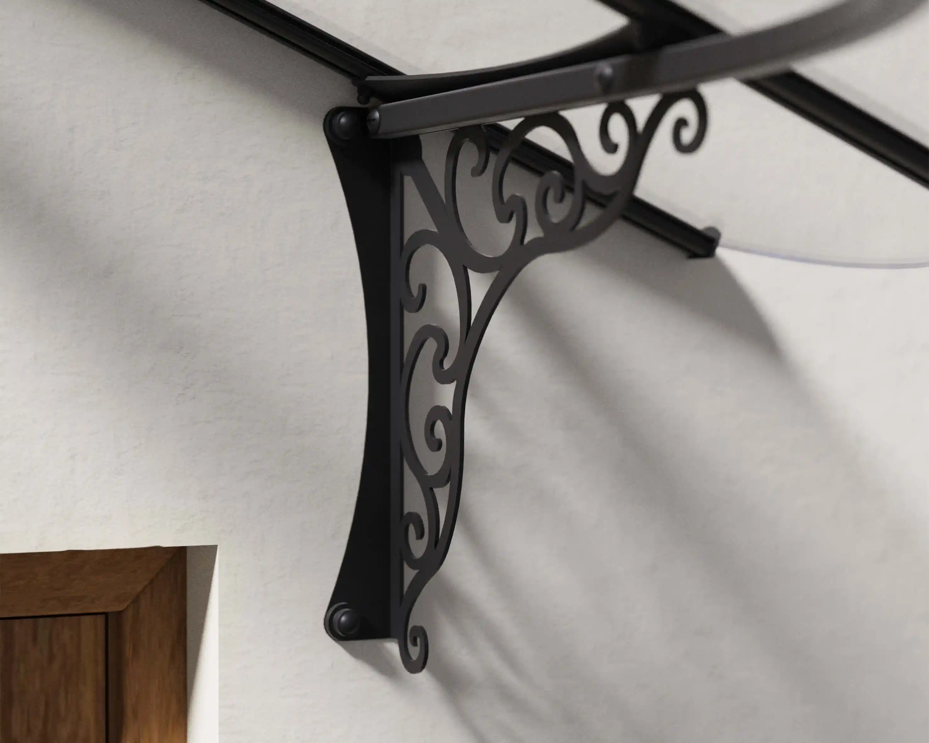 Canopia Iris 175X125 cm Deur en Veranda Luifel Zwart Helder-7290108136548 Canopia Iris 175X125 cm Deur en Veranda Luifel Zwart Helder