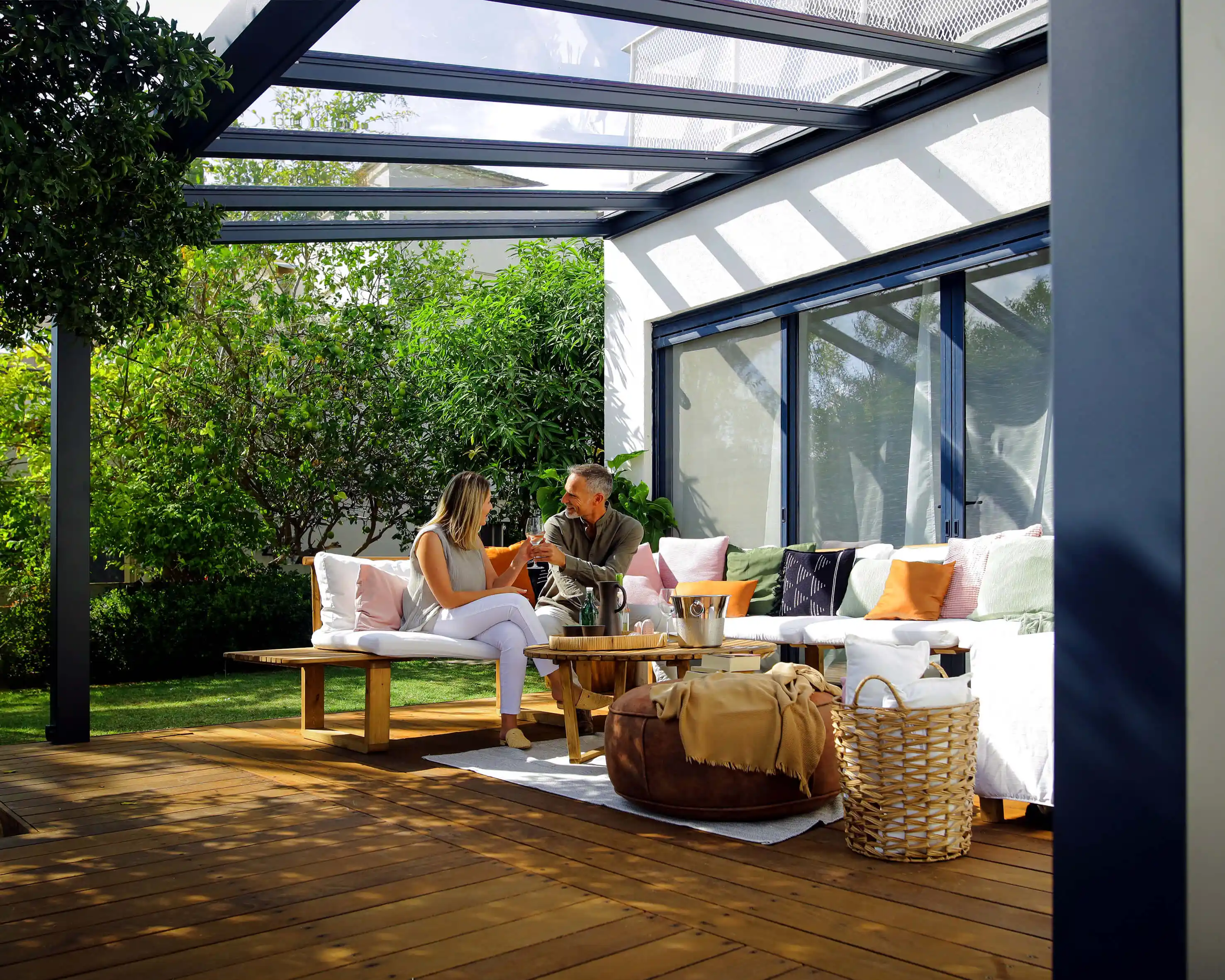 Canopia Stockholm 340X515 cm Terrasoverkapping Donkergrijs Helder-7290108137095 Canopia Stockholm 340X515 cm Terrasoverkapping Donkergrijs Helder