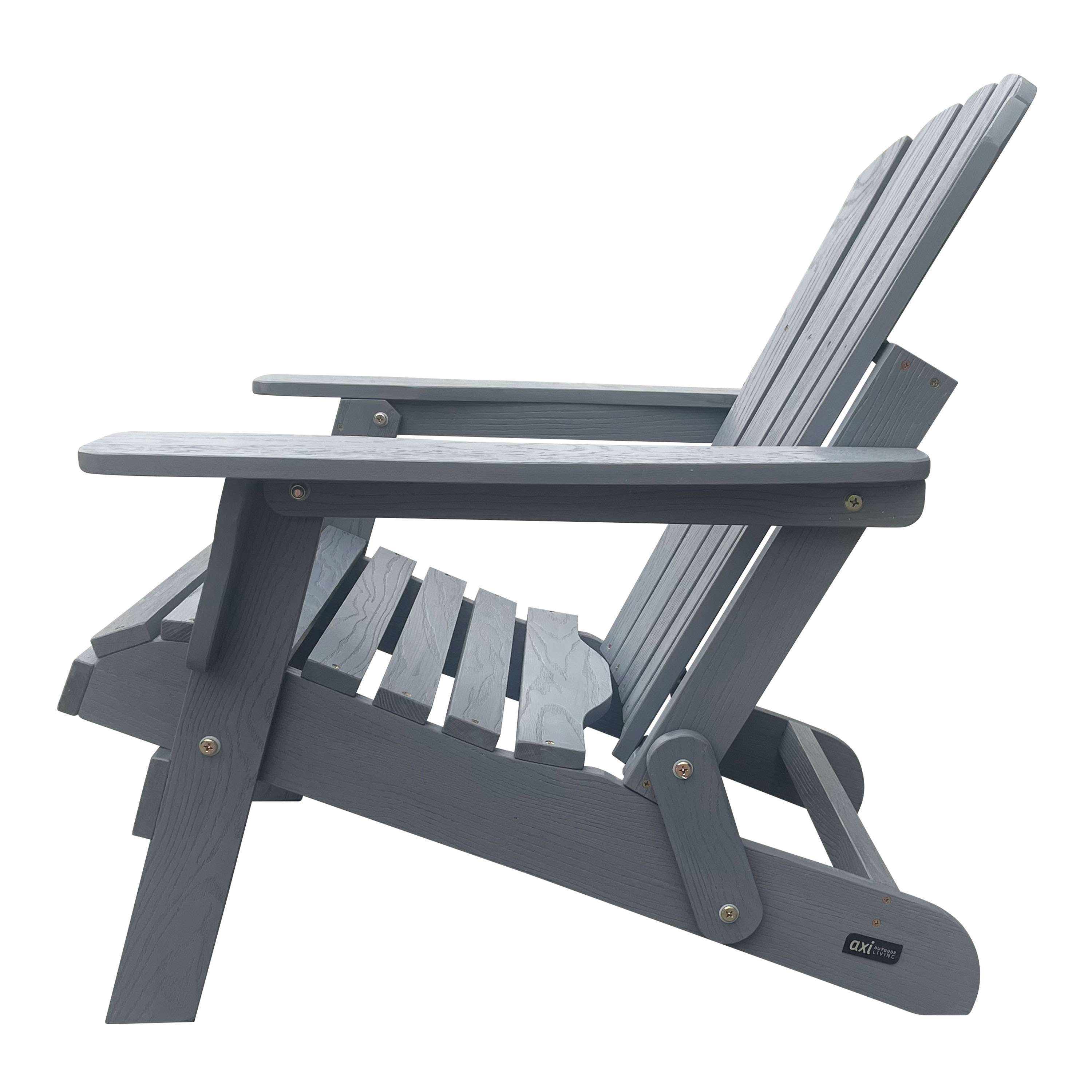 AXI Rosalie Folding Adirondack Chair Grey