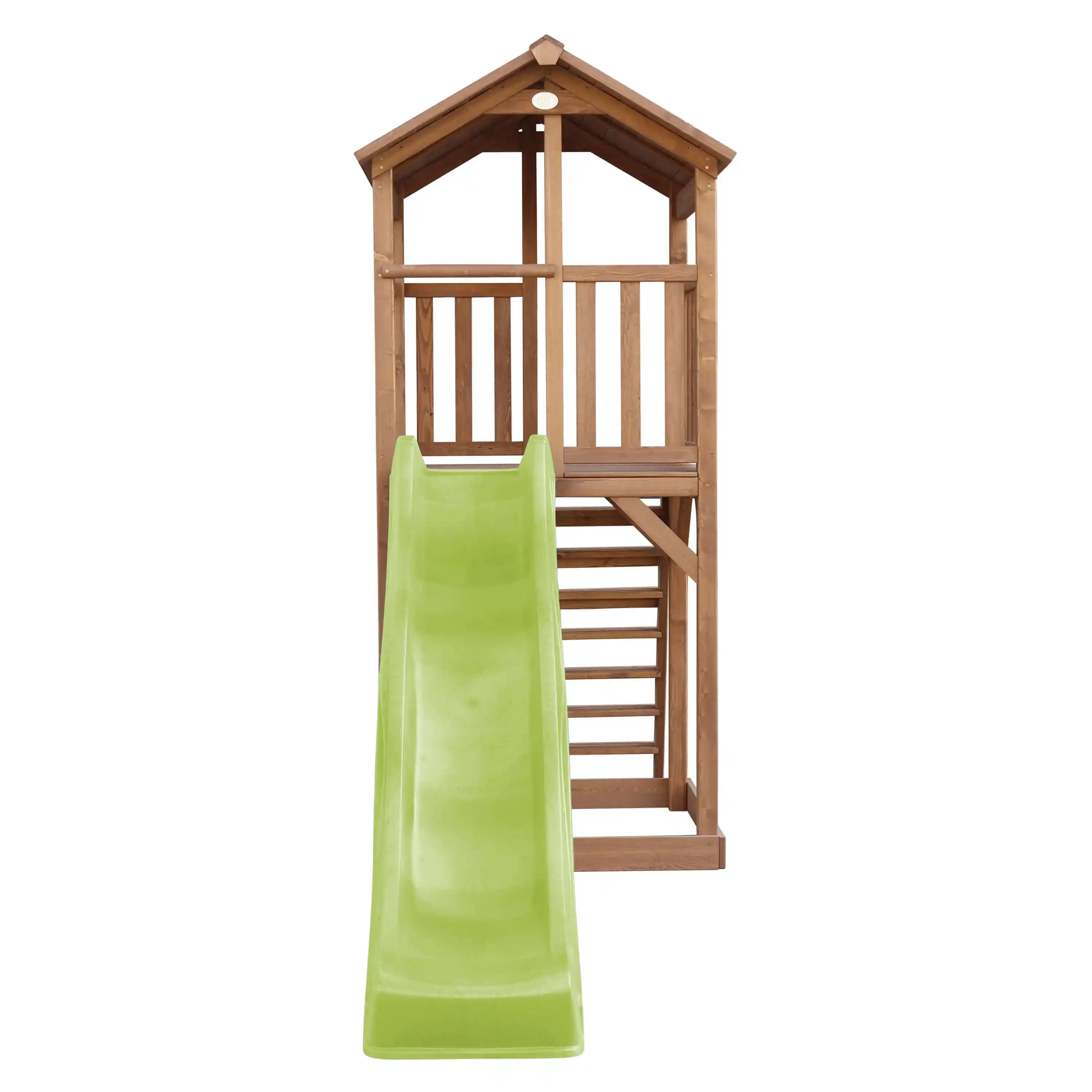 AXI Beach Tower Speeltoren Bruin - Limoen groene Glijbaan