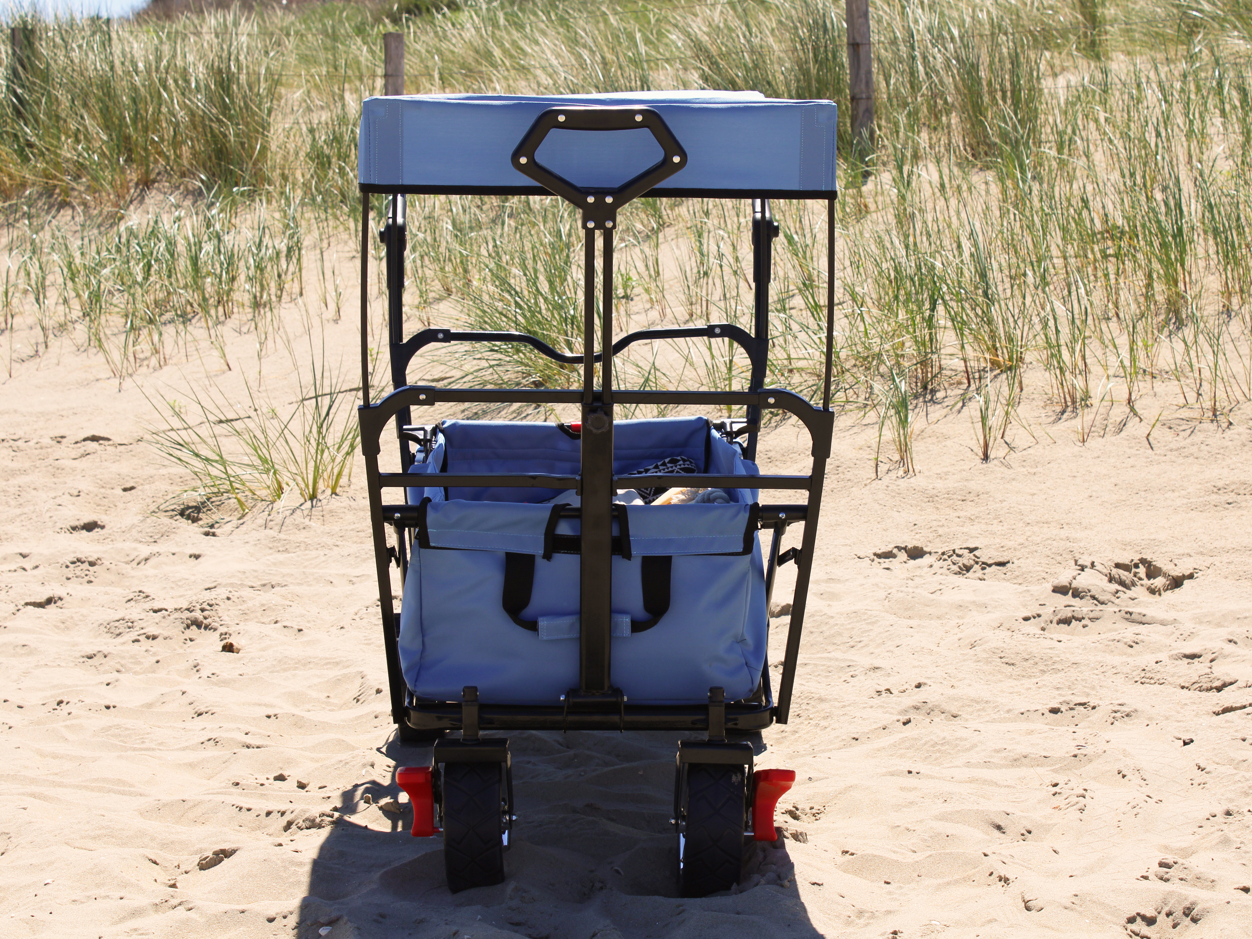 AXI AB210 Foldable Beach Wagon with roof. bag. brake. and handlebar - Blue