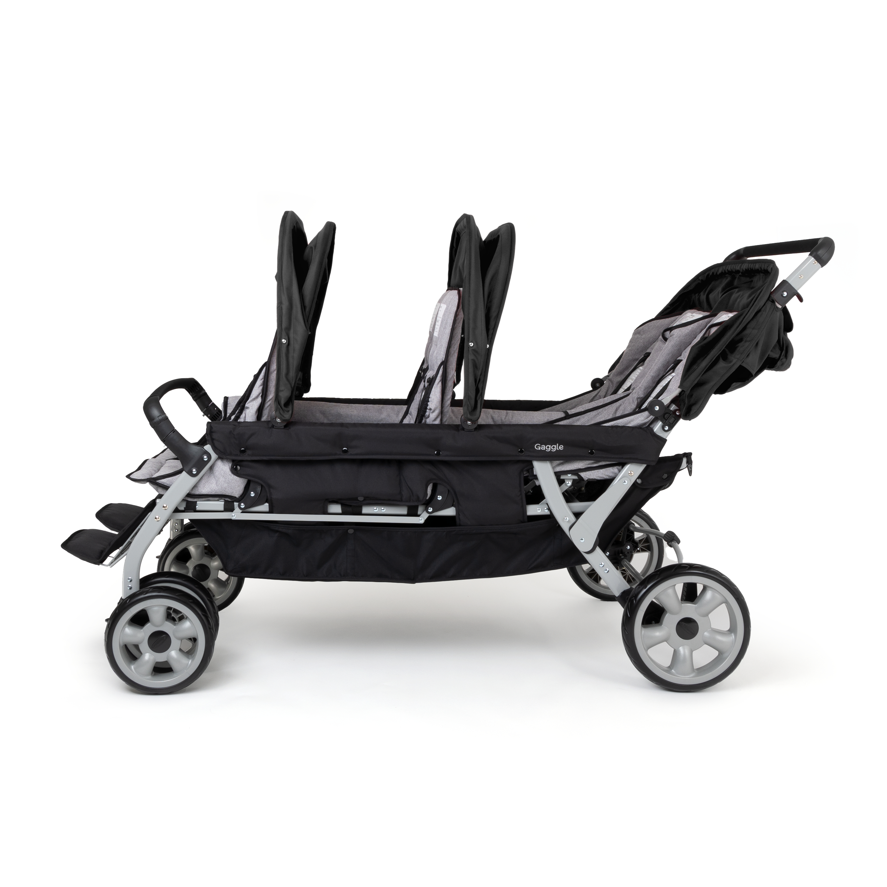 Gaggle Jamboree opvouwbare kinderwagen / buggy voor 6 kinderen in zwart