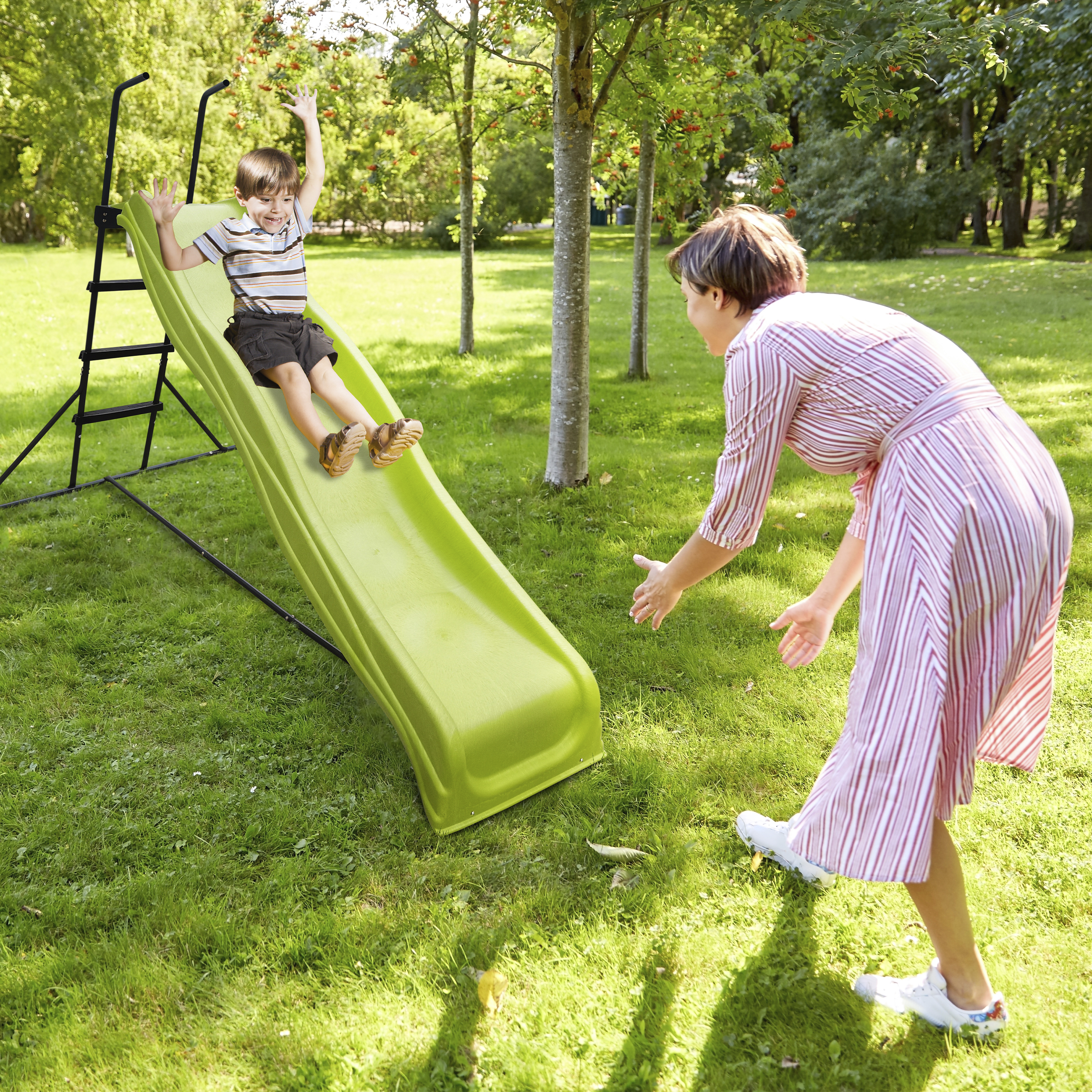 AXI Freestanding Slide 220cm - Lime Green/Anthracite