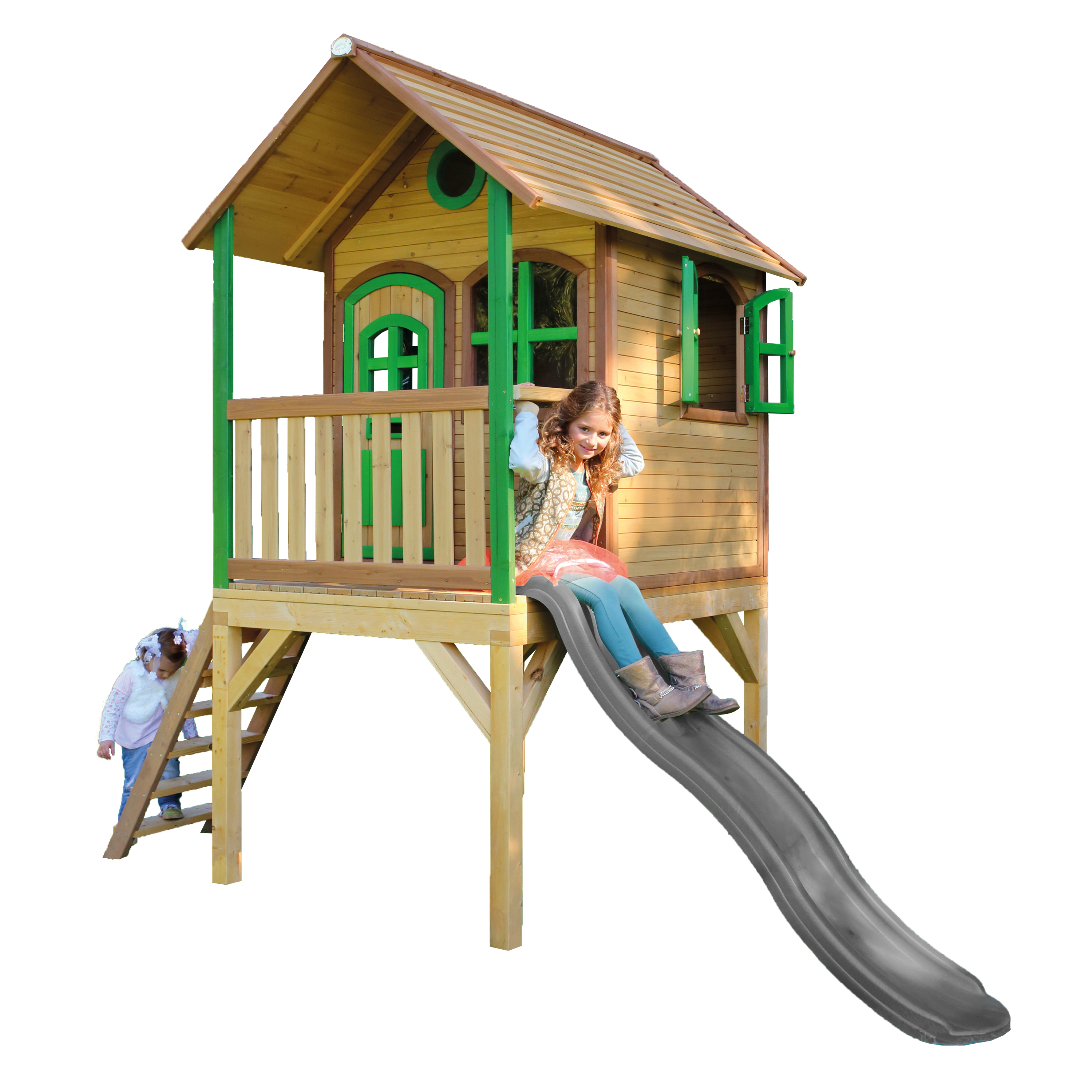 AXI Laura Playhouse Brown/Green - Grey Slide-8720365062179 AXI Laura Playhouse Brown/Green - Grey Slide