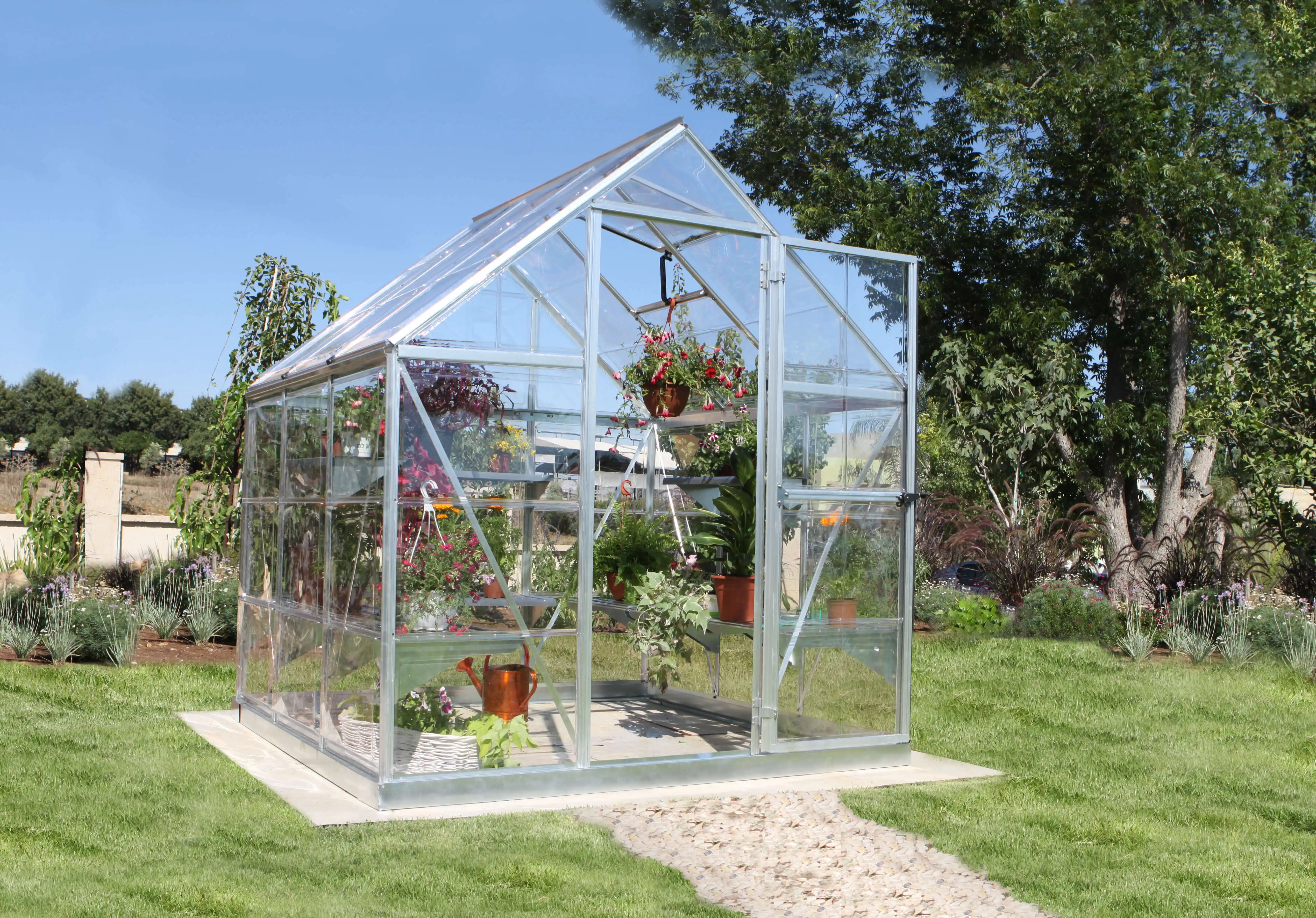 Canopia Harmony 186X185X208 cm Tuinkas Zilver Helder-7290103110833 Canopia Harmony 186X185X208 cm Tuinkas Zilver Helder