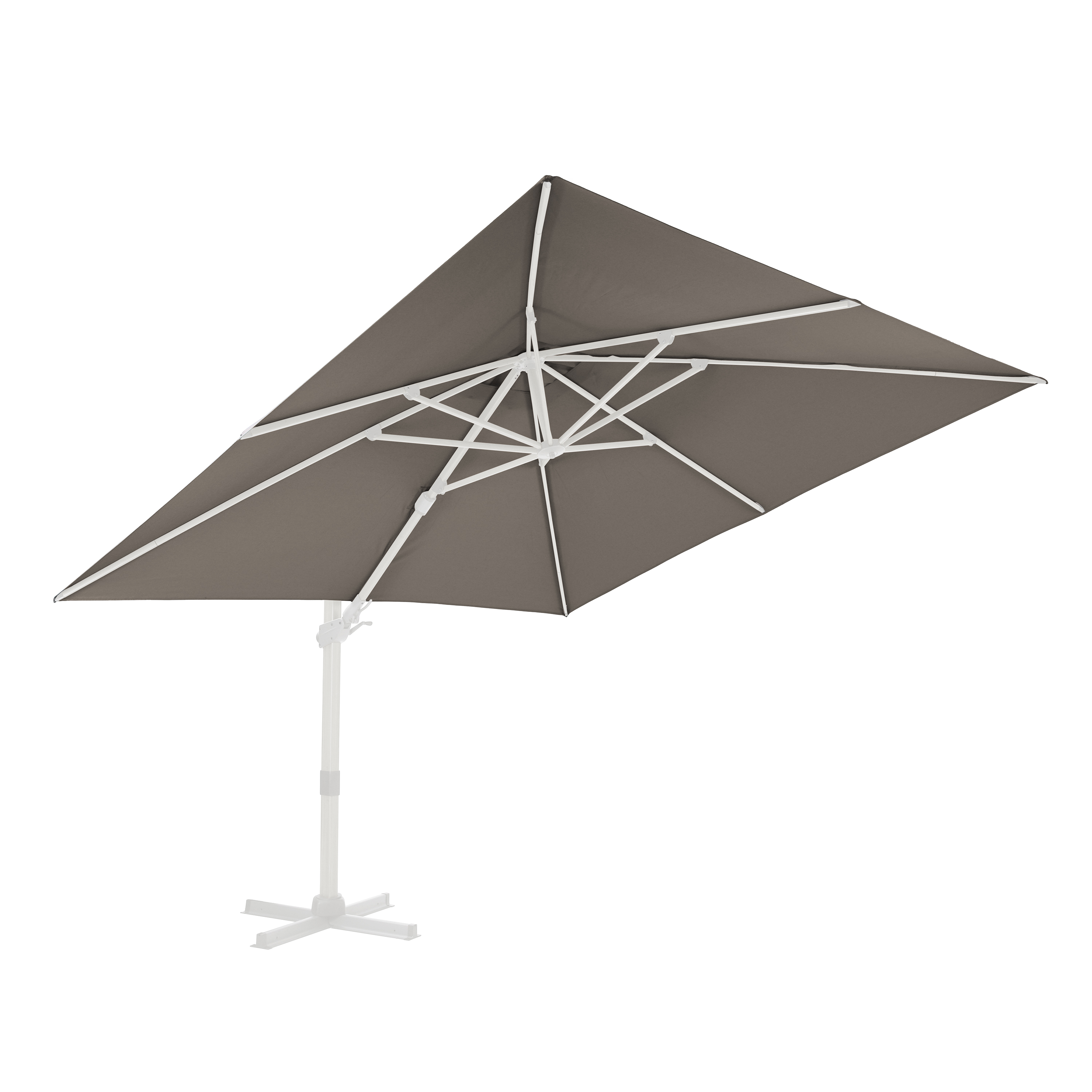 AXI Apollo Premium Zweefparasol 300x300cm Wit/taupe