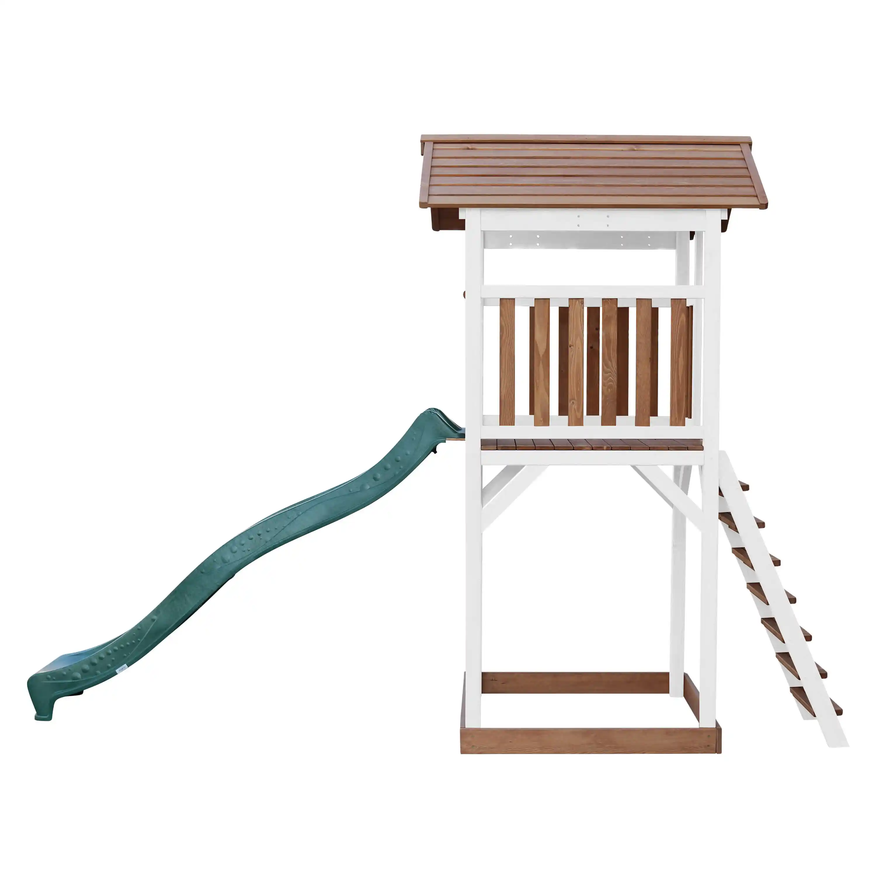 AXI Beach Tower Speeltoren Bruin/wit - Groene Glijbaan