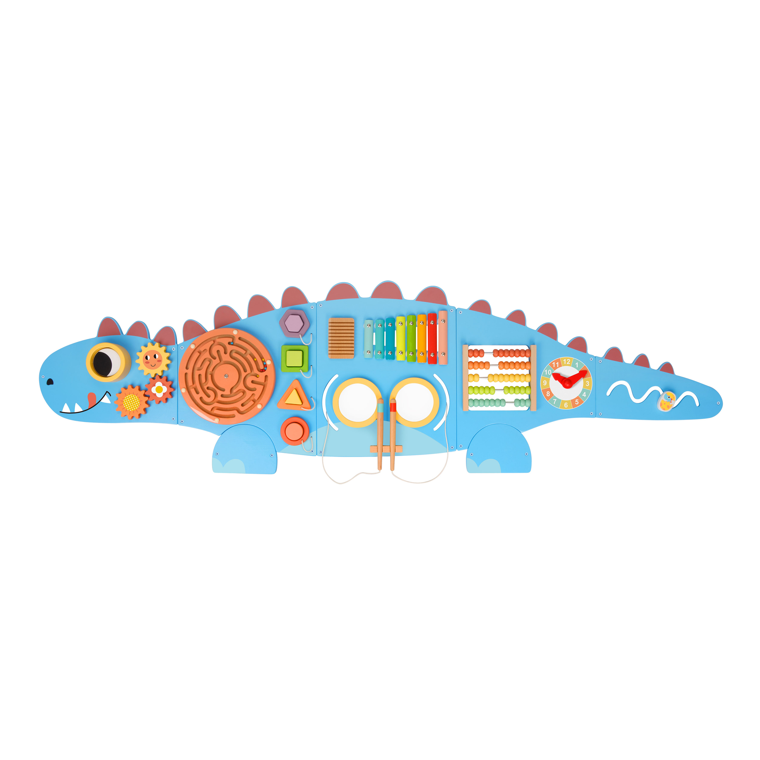 Tooky Toy Wooden Activity Panel Dinosaur
