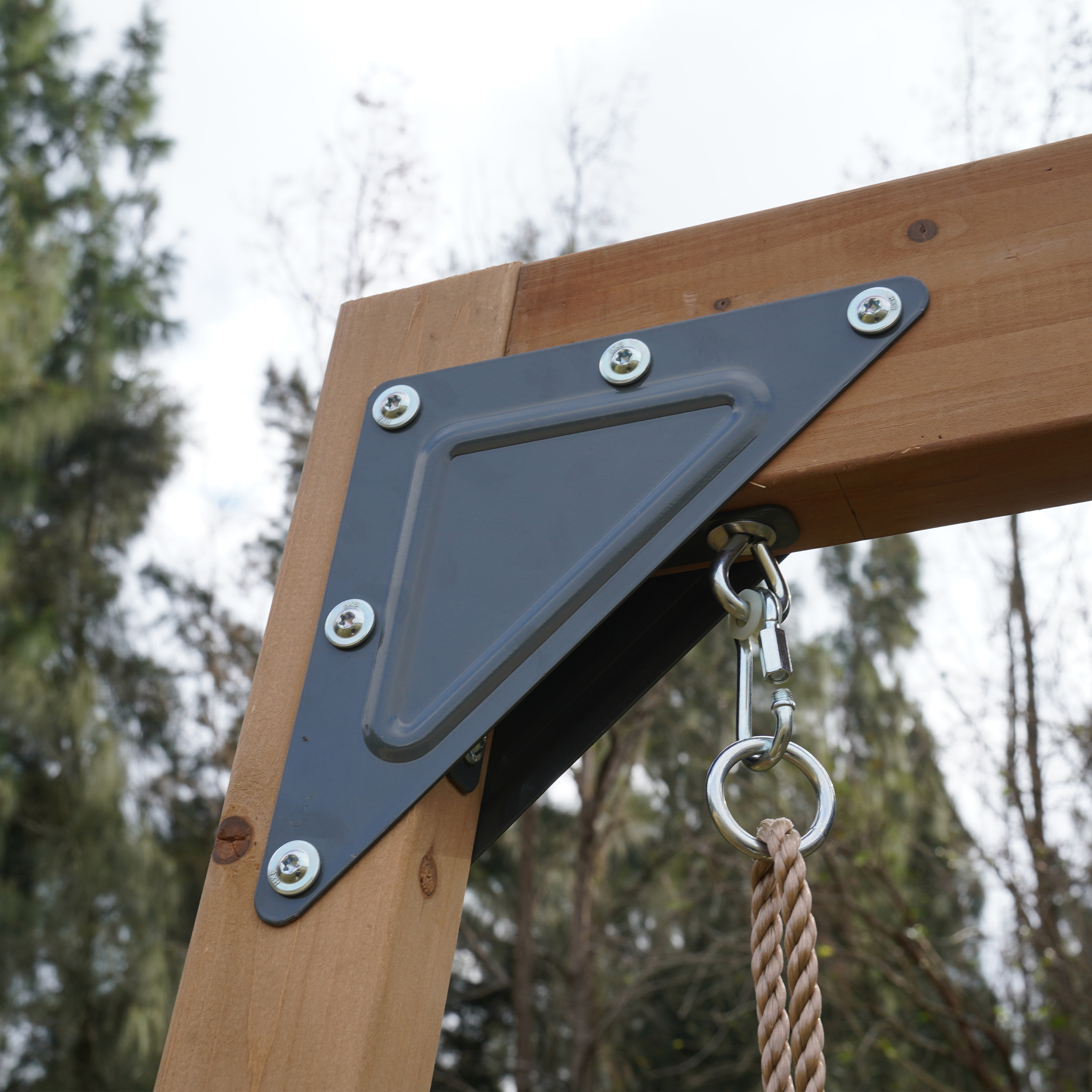 AXI Cody Climbing Frame with Swings. Trapeze and Climbing Wall – Cream Double Slide and Tube Slide