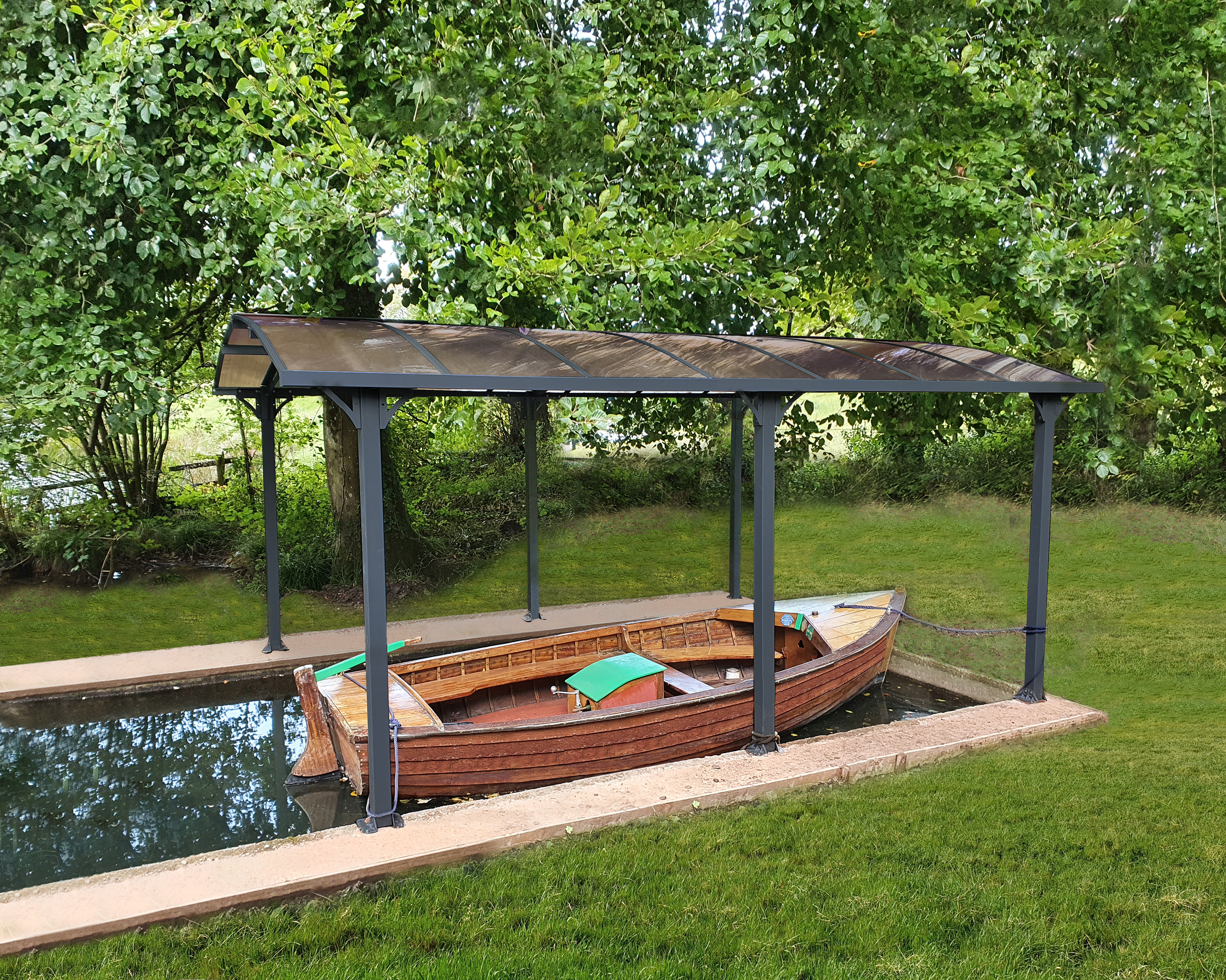 Canopia Arcadia  507X360 cm Carport Enkel Donkergrijs Brons