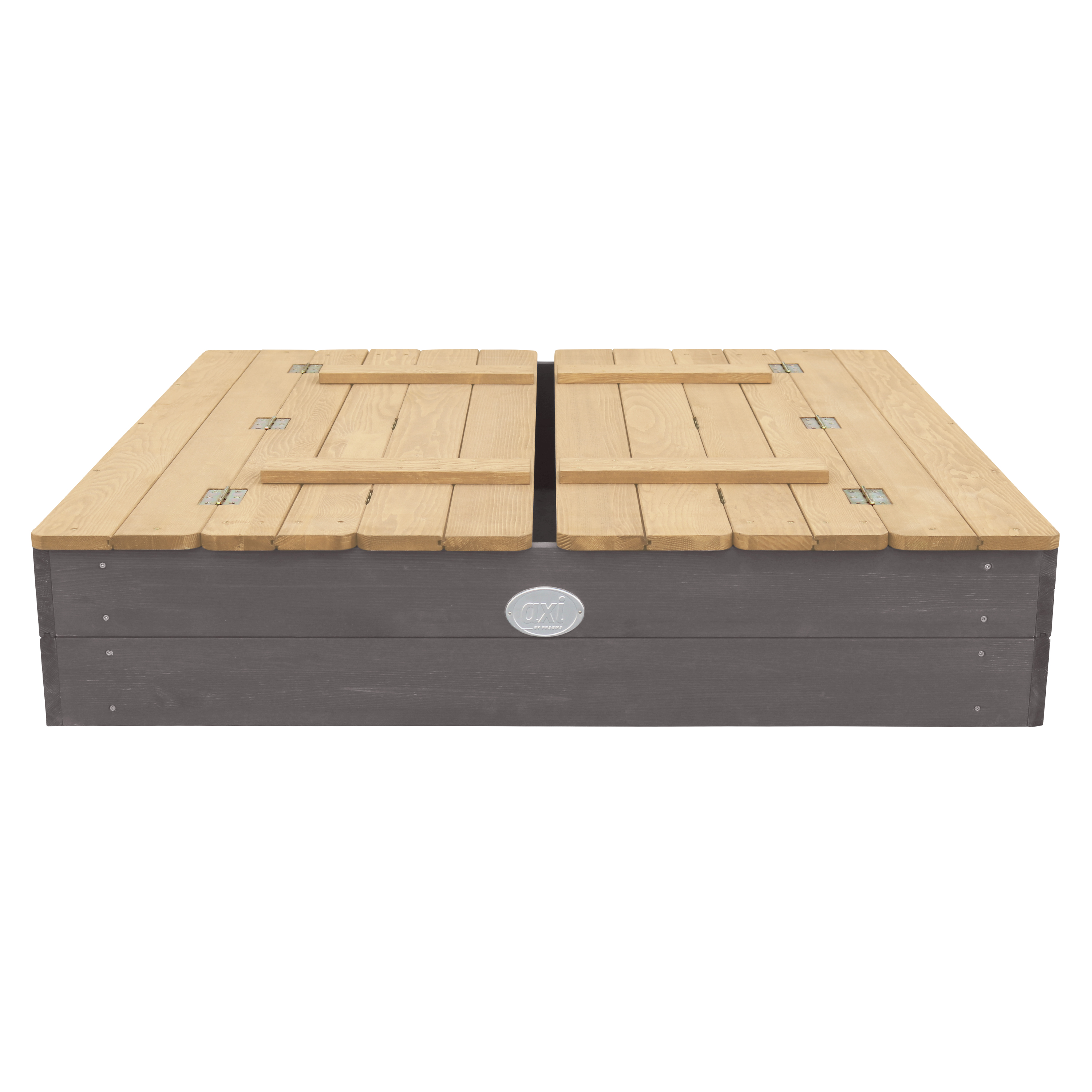 AXI Ella Sandbox with benches - 100 x 95 cm - Grey/Brown