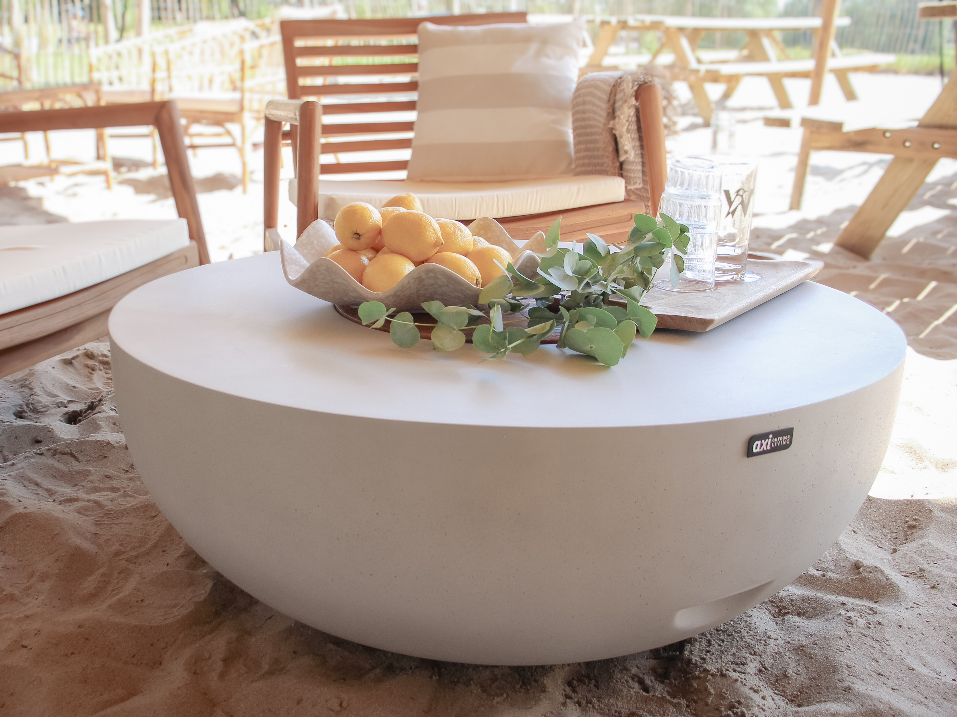 AXI Brandon 2-in-1 Bar Table / Side Table & Cooler – Limestone-Look