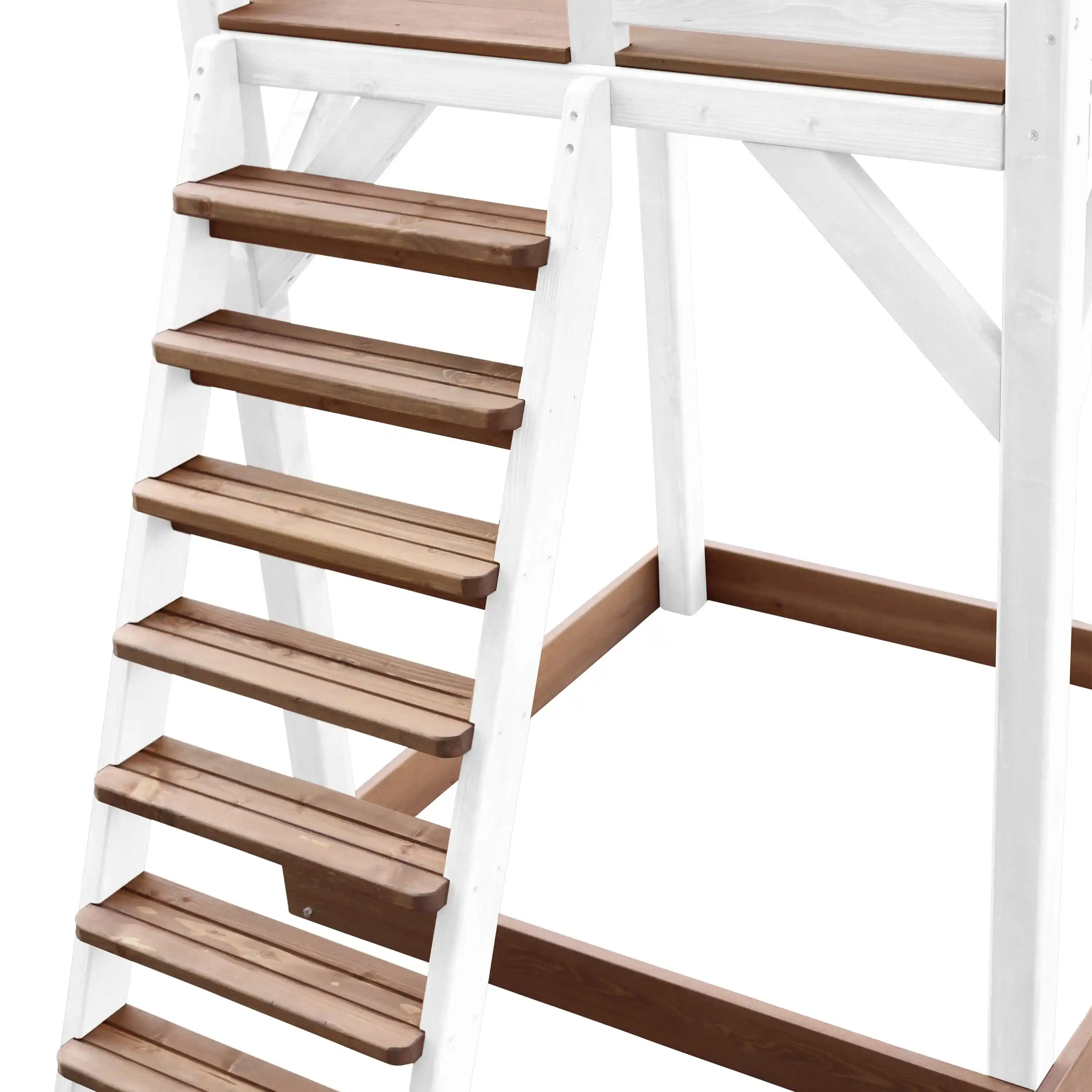 AXI Beach Tower Speeltoren met Summer Nestschommel Bruin/wit - Limoen groene Glijbaan