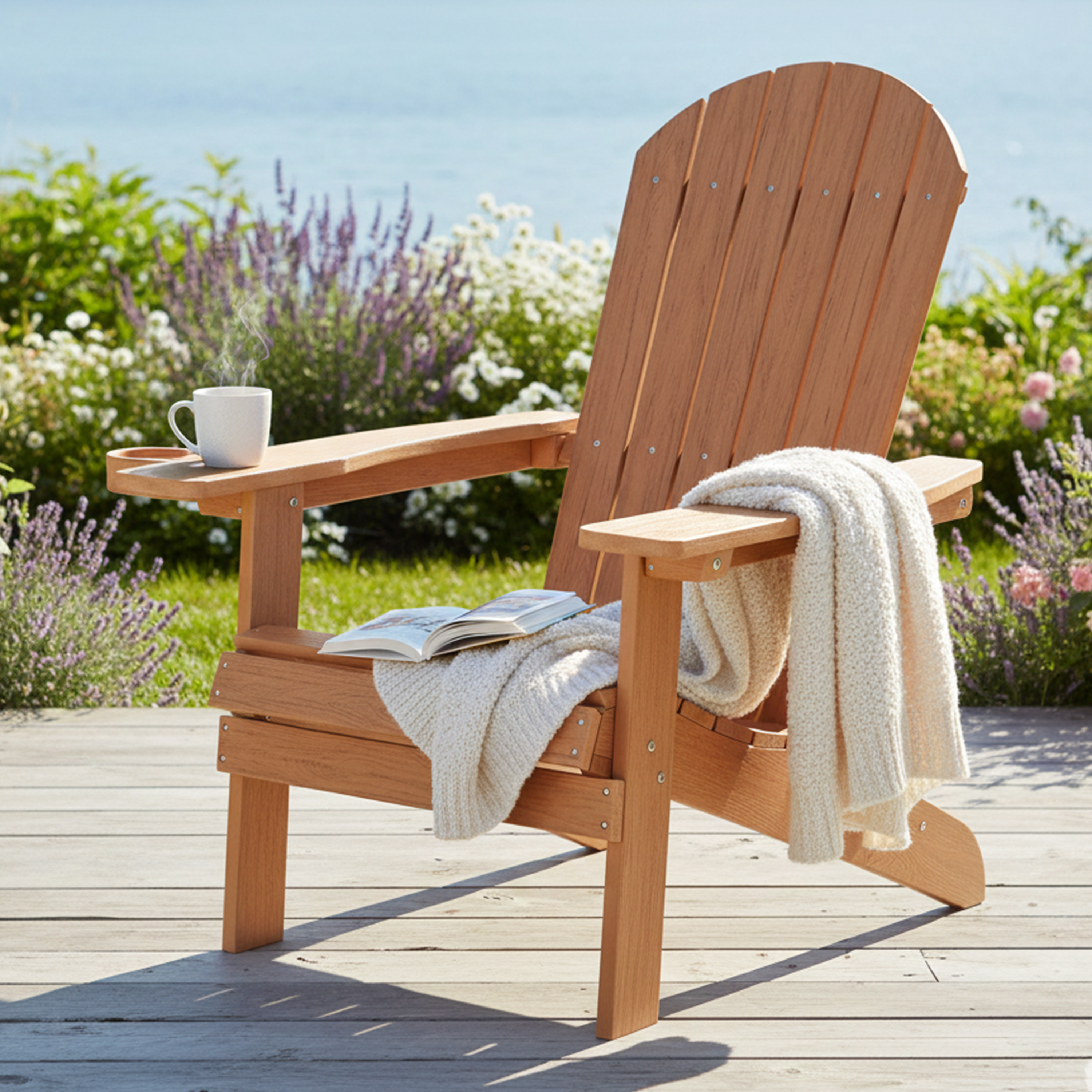 AXI Claire Folding Adirondack Chair Plastic Brown