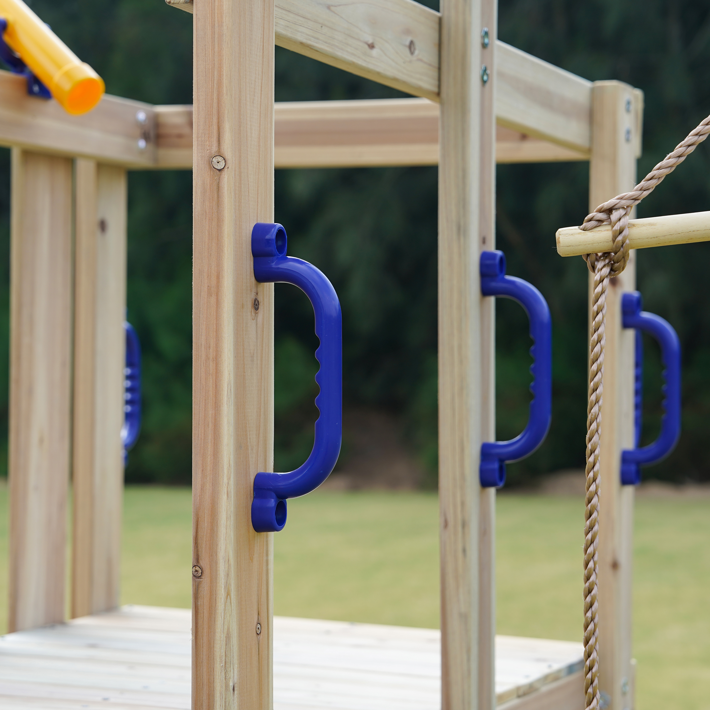 AXI Moos Climbing Frame with Double Swing Set - Purple Slide