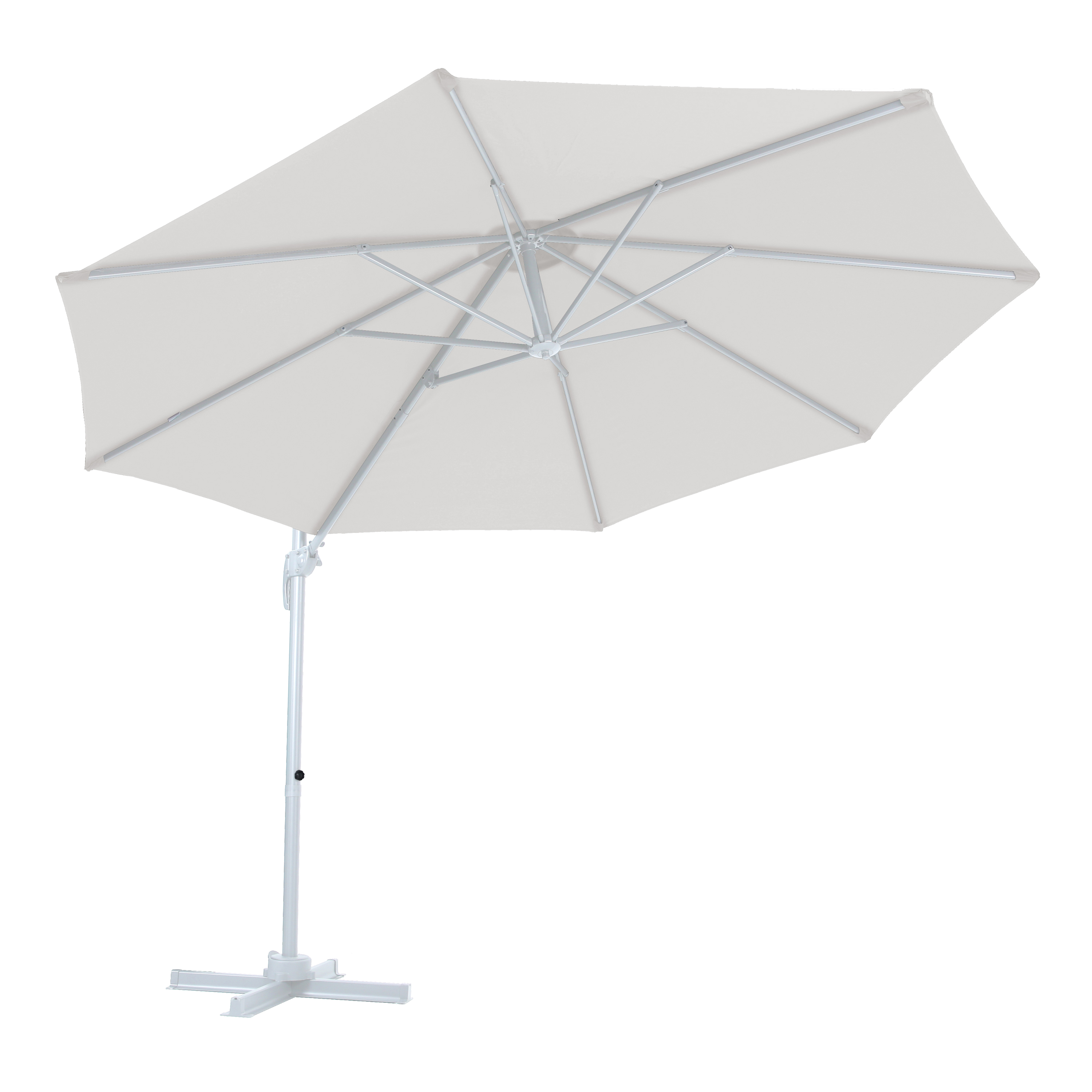 AXI Marisol Cantilever Parasol Ø 300cm Round - White/Beige