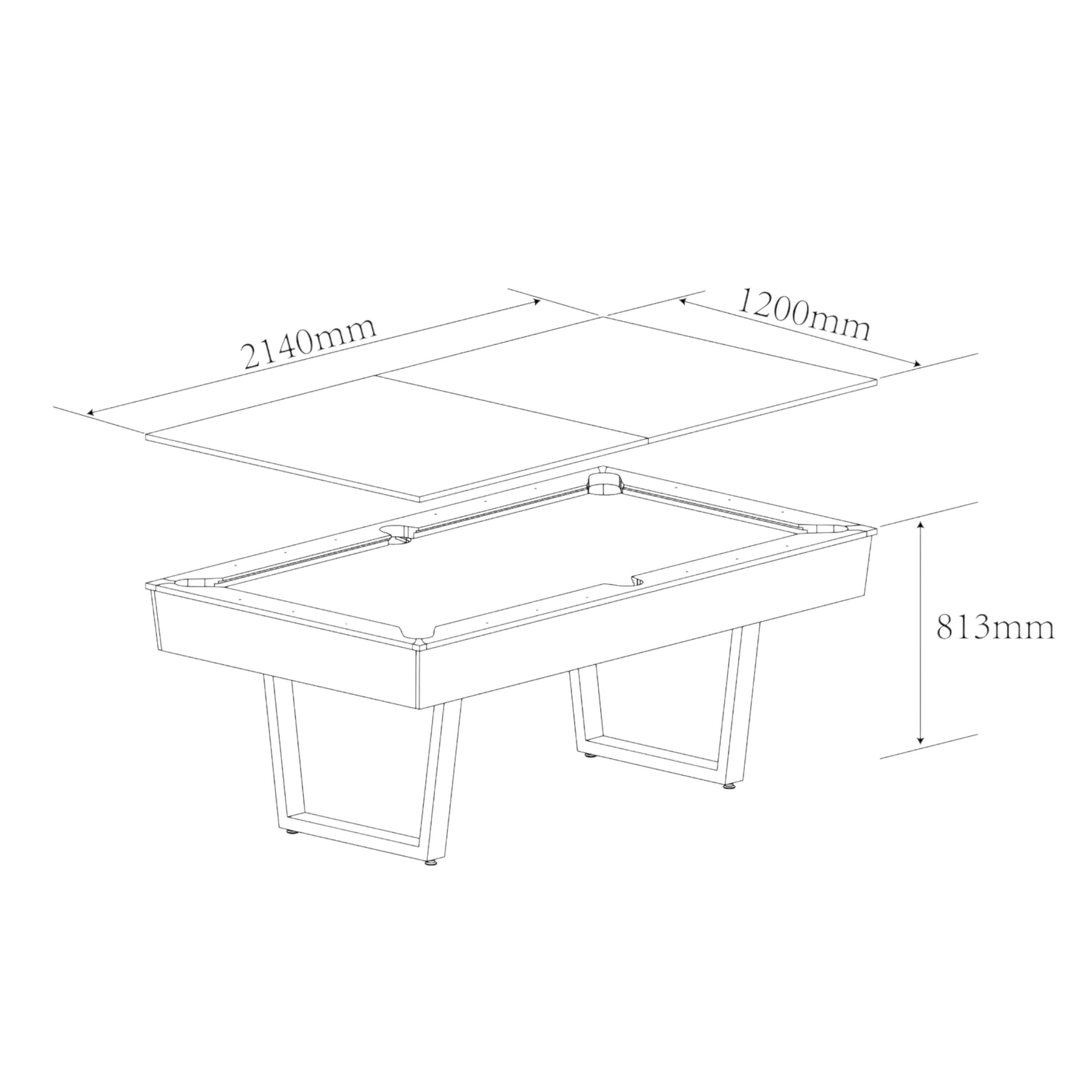 Cougar Royal Pro 3-in-1 Multi Games Table 7ft