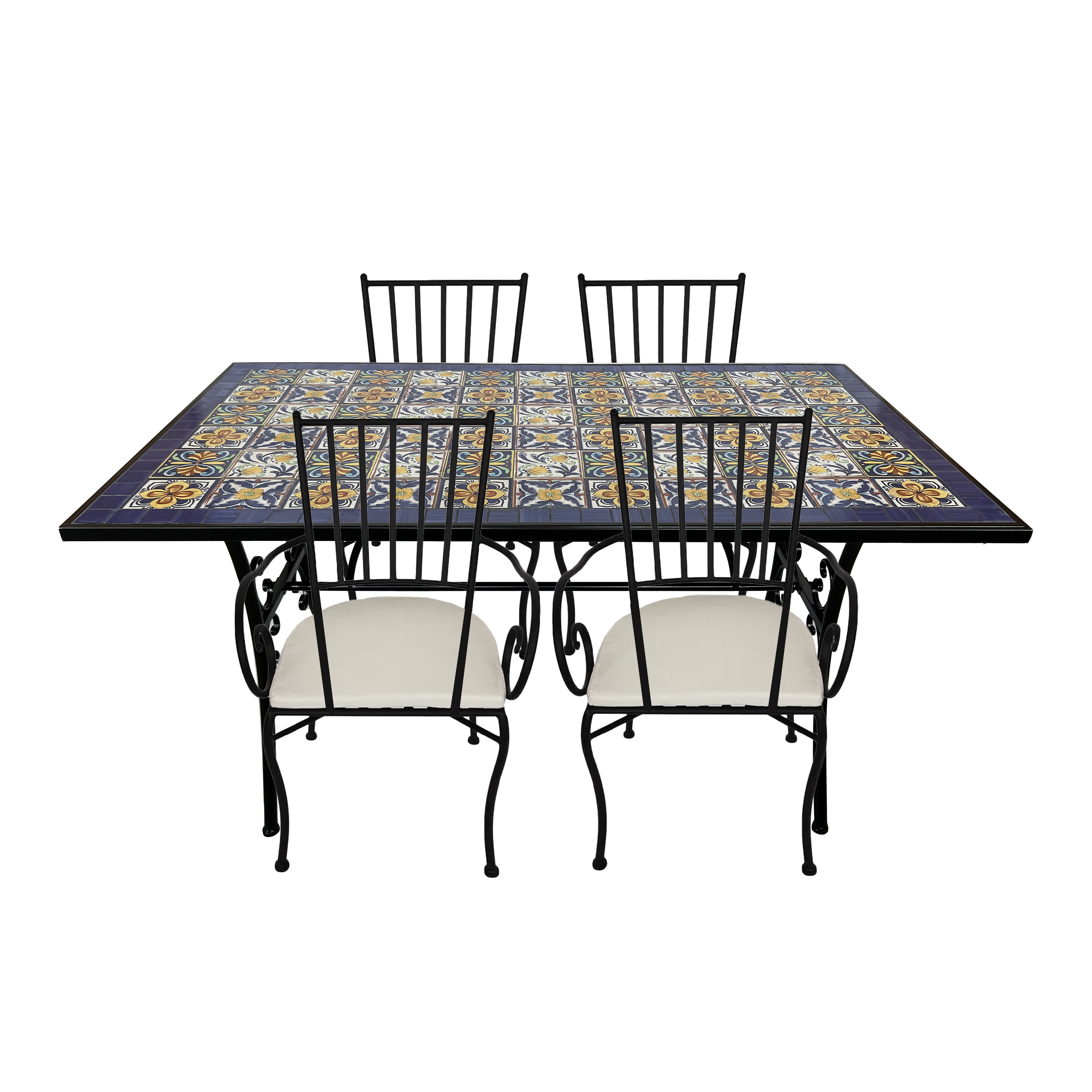 AXI Leonie 5-piece Bistro Set Mosaic Mediterranean Style - Blue