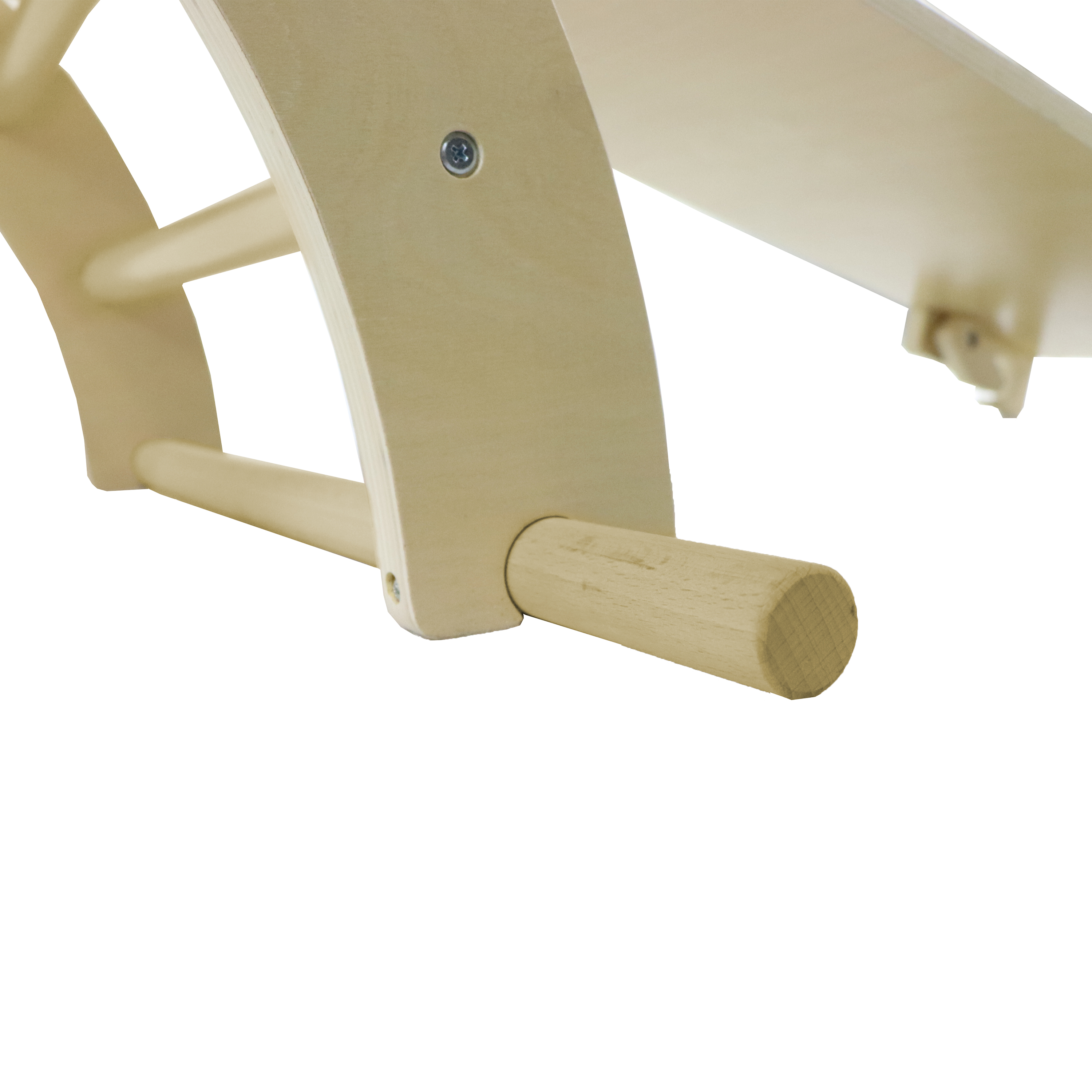 Sunny Charlie 3-in-1 Houten Klimdriehoek met Klimwand en Rocker - Naturel