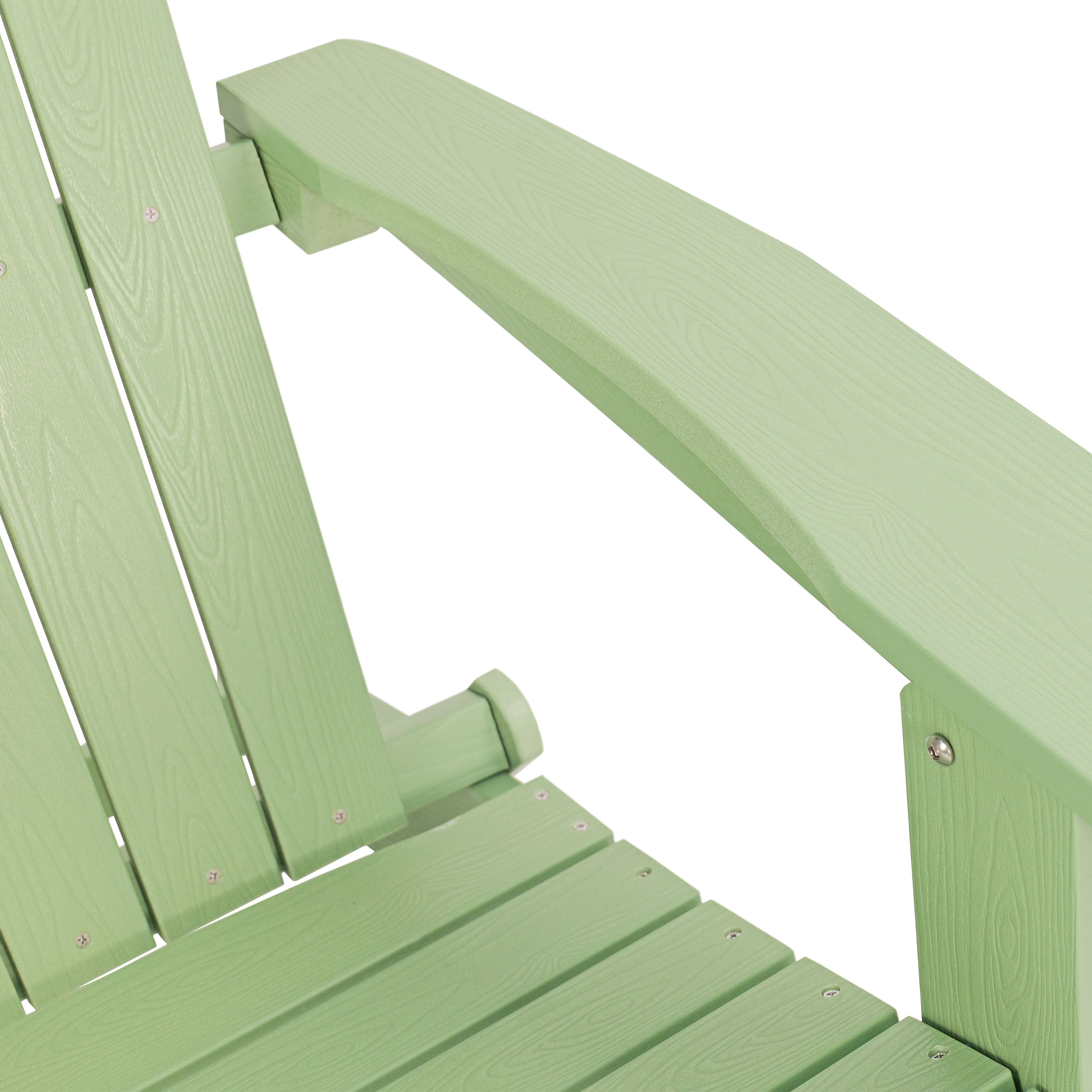 AXI Claire Folding Adirondack Chair Plastic Pastel Green