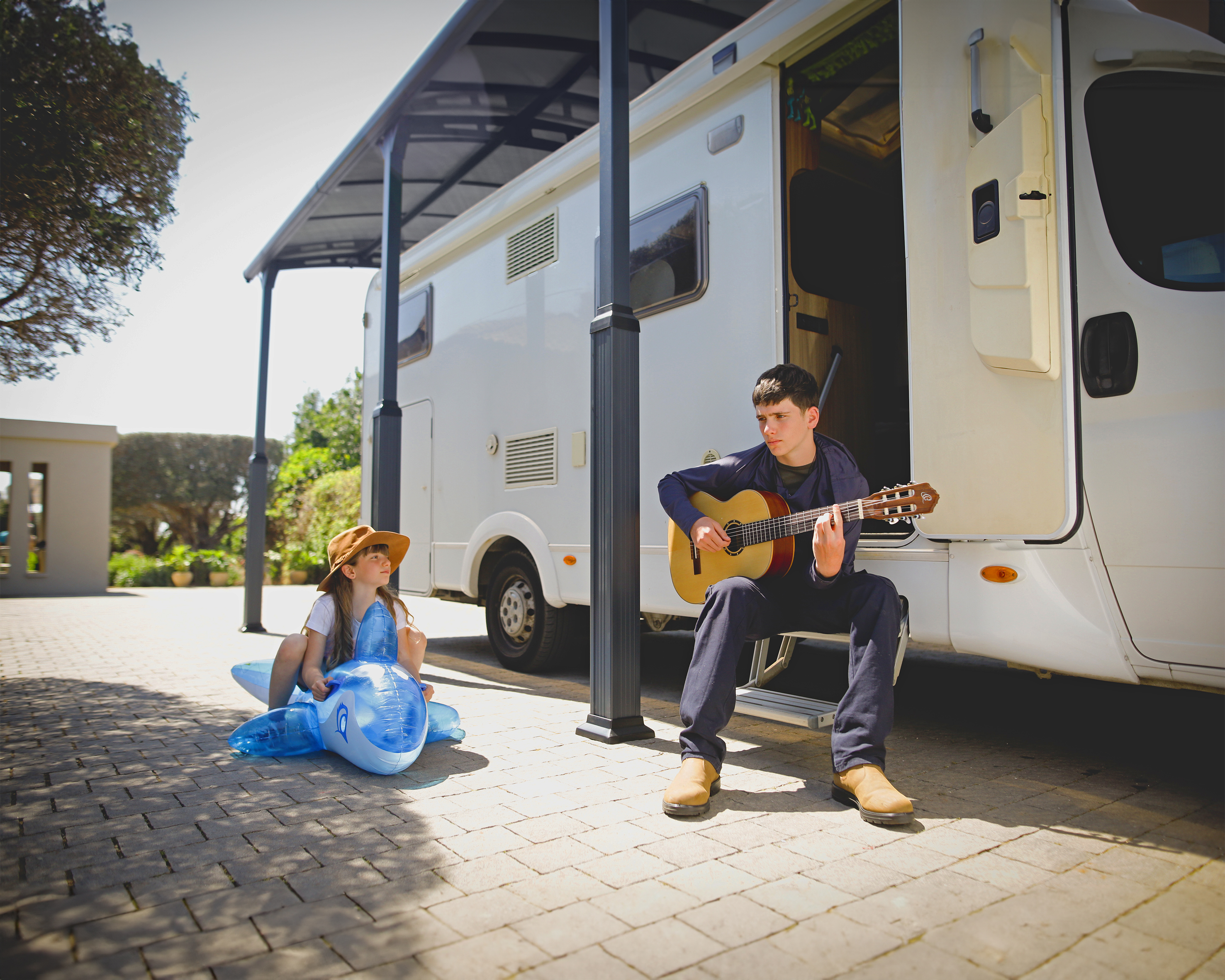 Canopia Alpine 1290X359X307 cm RV Carport en Boothuis Donkergrijs Brons