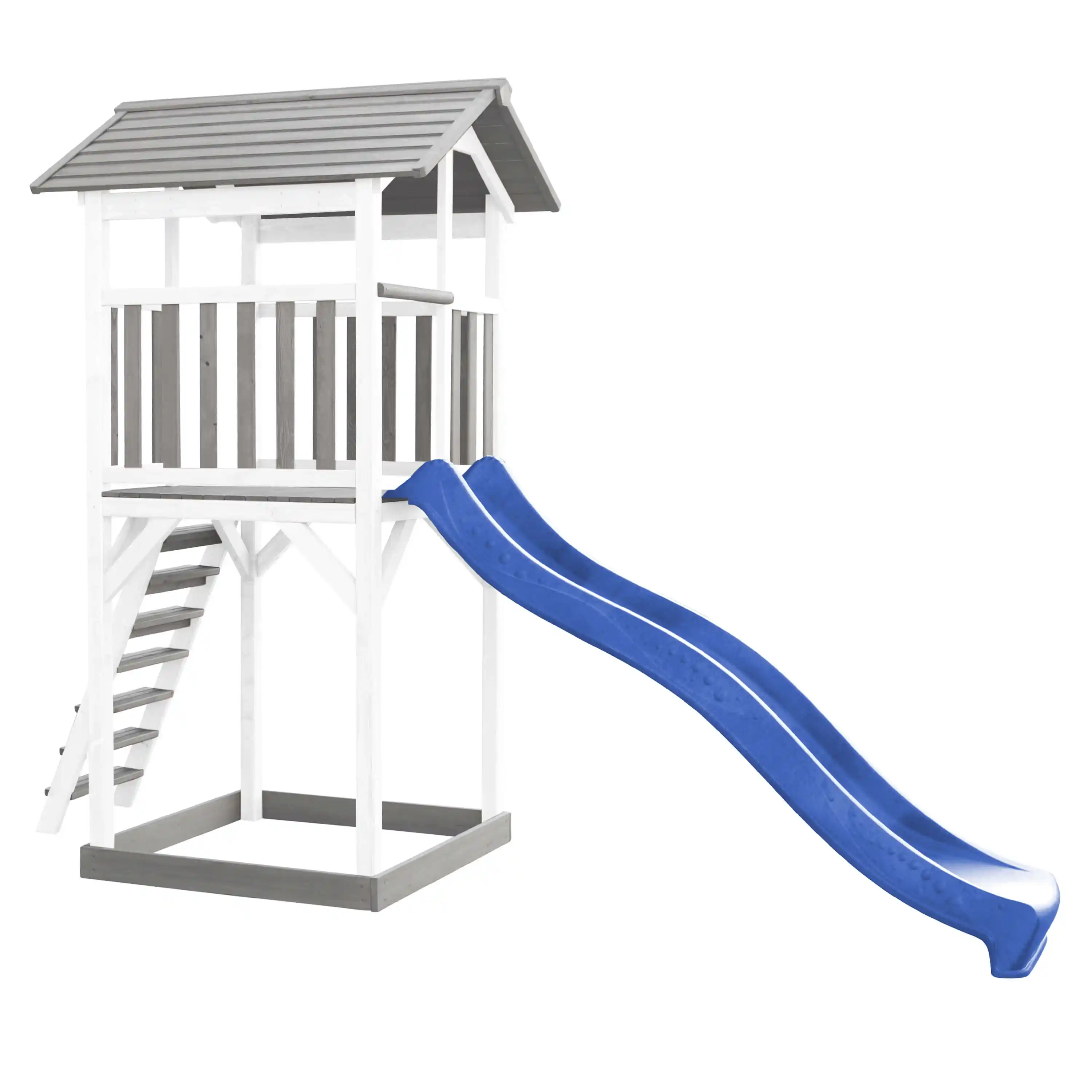 AXI Beach Tower Speeltoren Grijs/wit - Blauwe Glijbaan