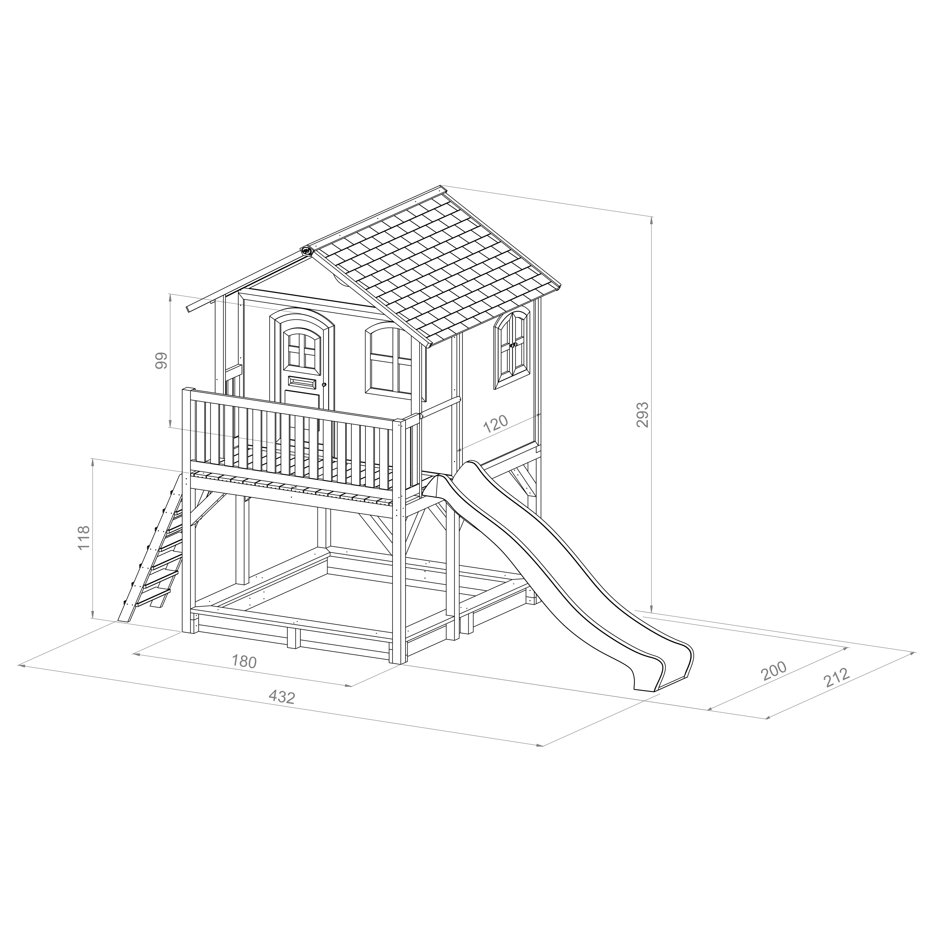 AXI Marc Playhouse Brown/Green - White Slide