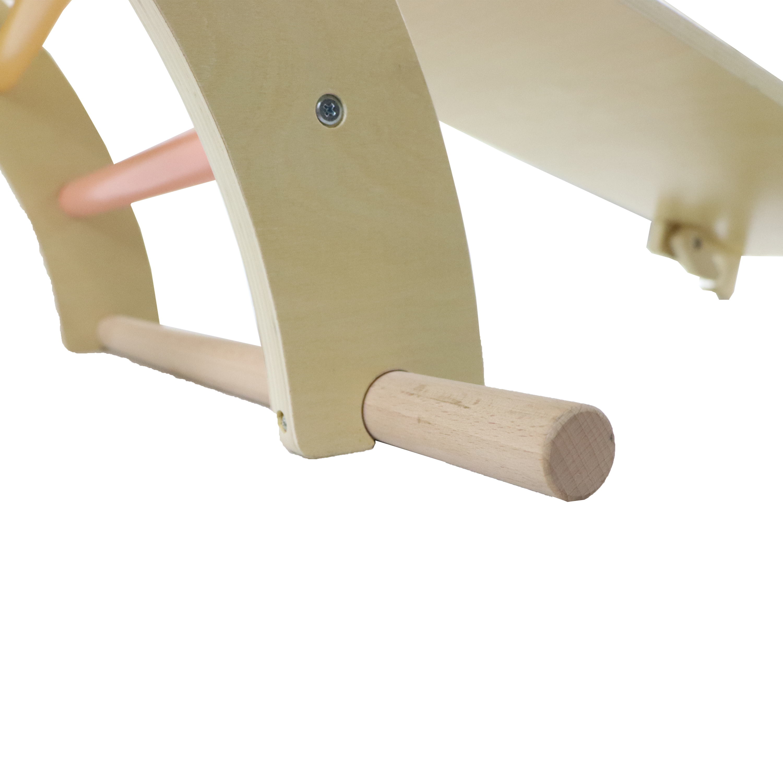 Sunny Charlie 3-in-1 Houten Klimdriehoek met Klimwand en Rocker - Pastel