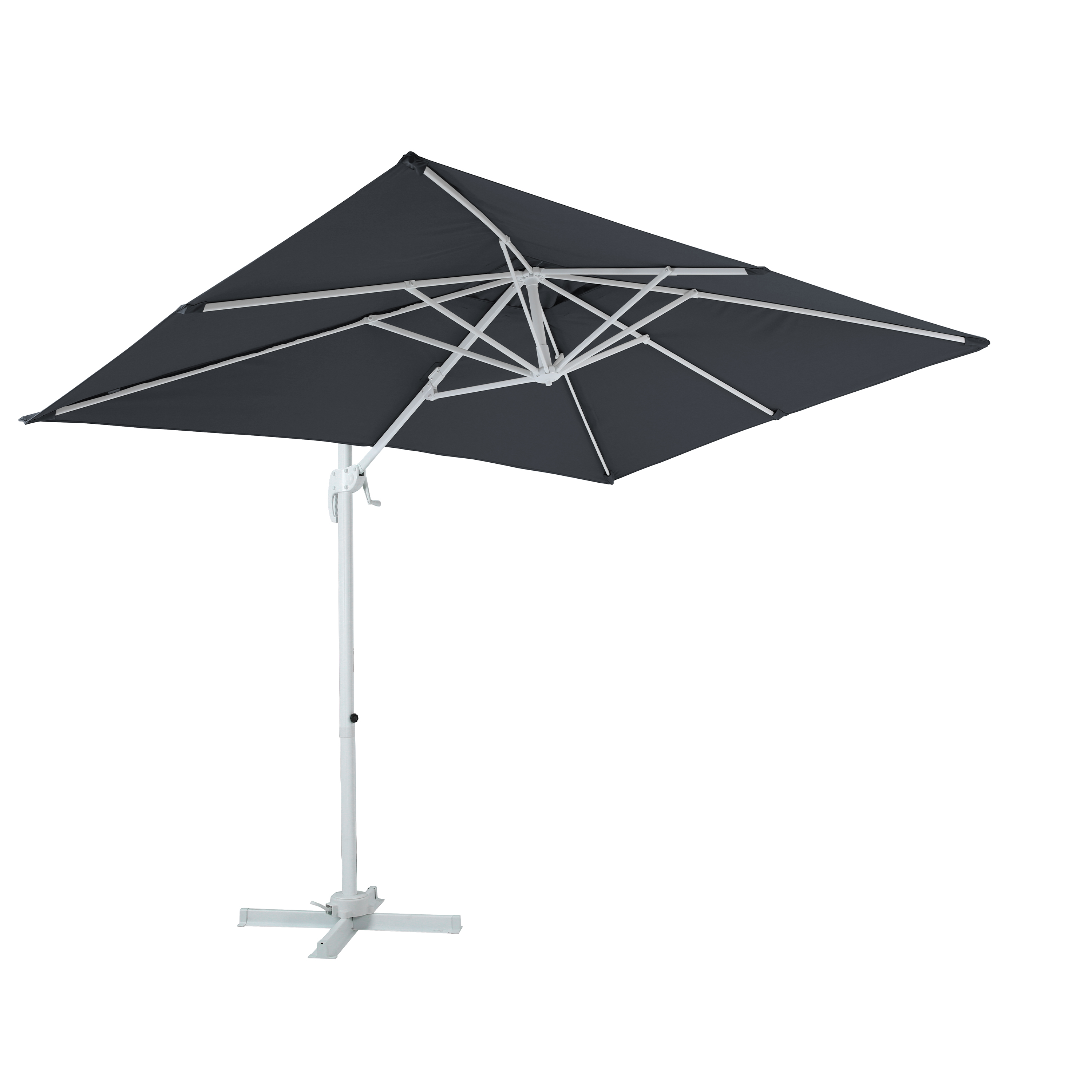 AXI Coco Zweefparasol 200x300cm Wit/grijs 