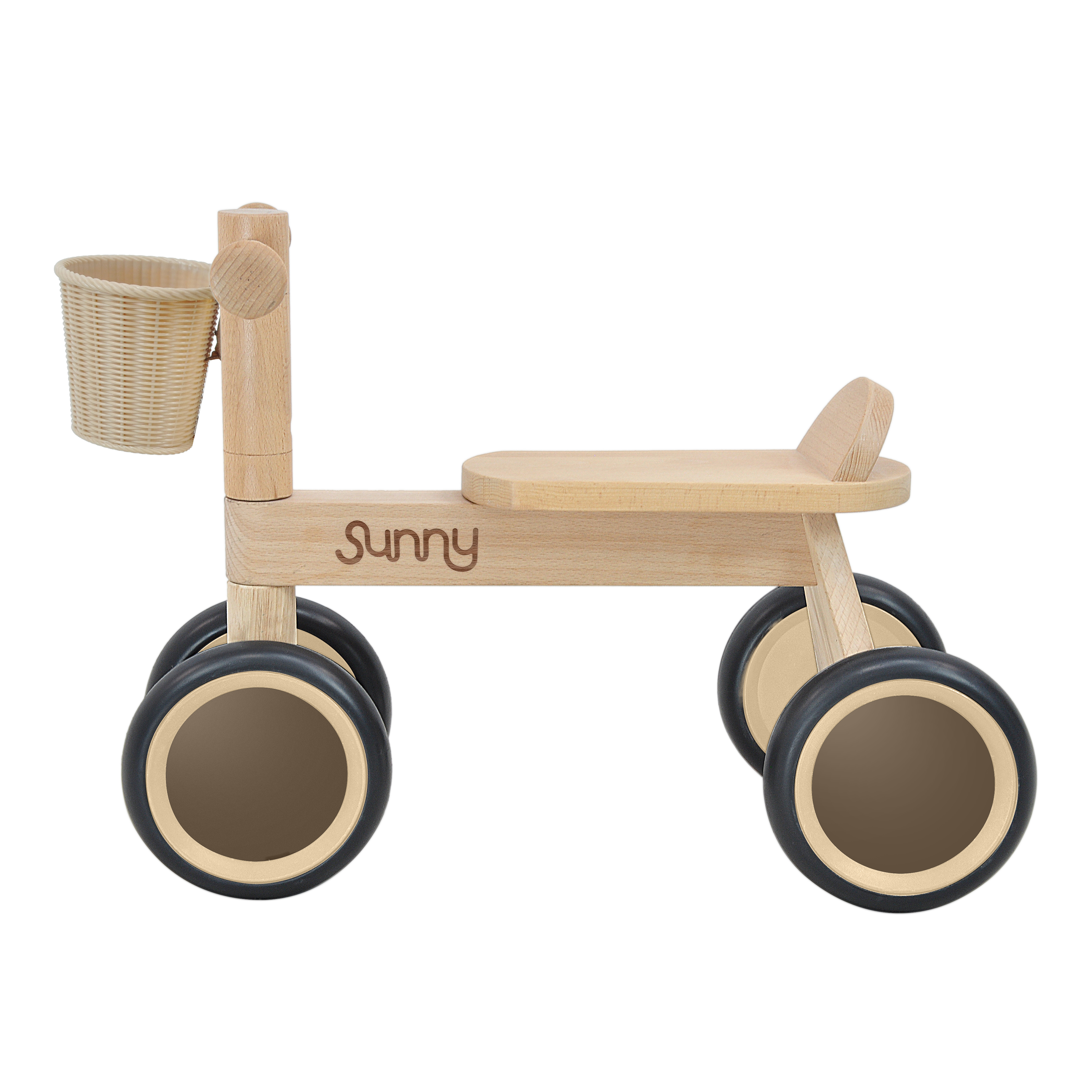 Sunny Mini Walker Houten Loopfiets incl. Opbergmandje