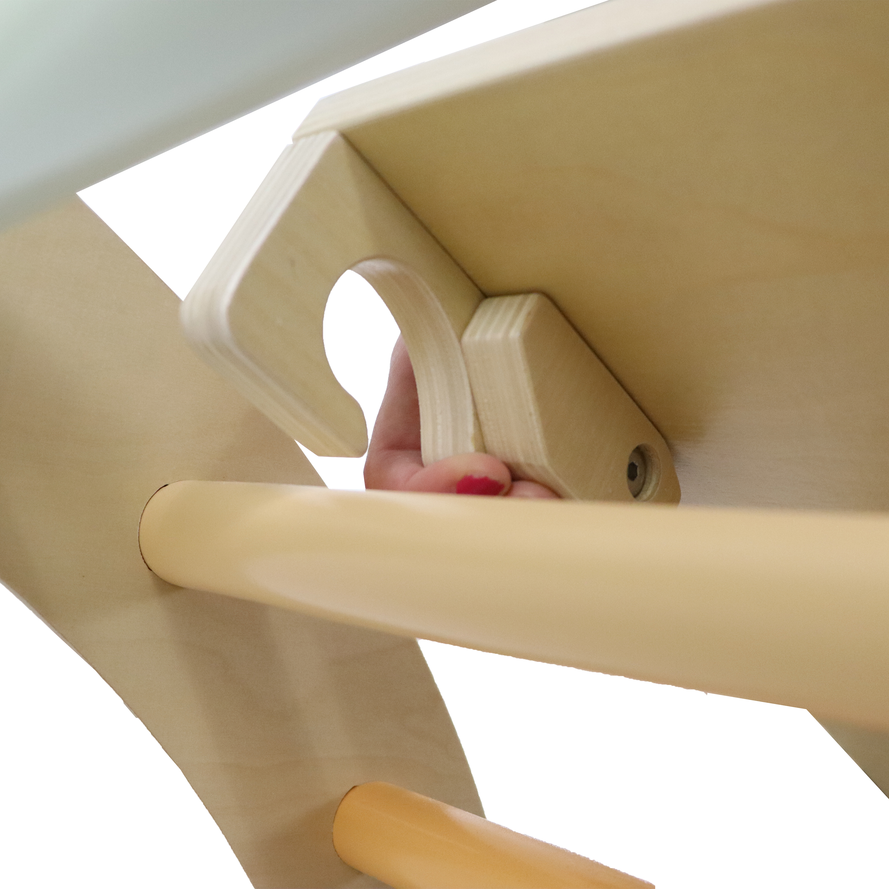 Sunny Charlie 3-in-1 Wooden Climbing Triangle with Climbing Wall and Rocker - Pastel