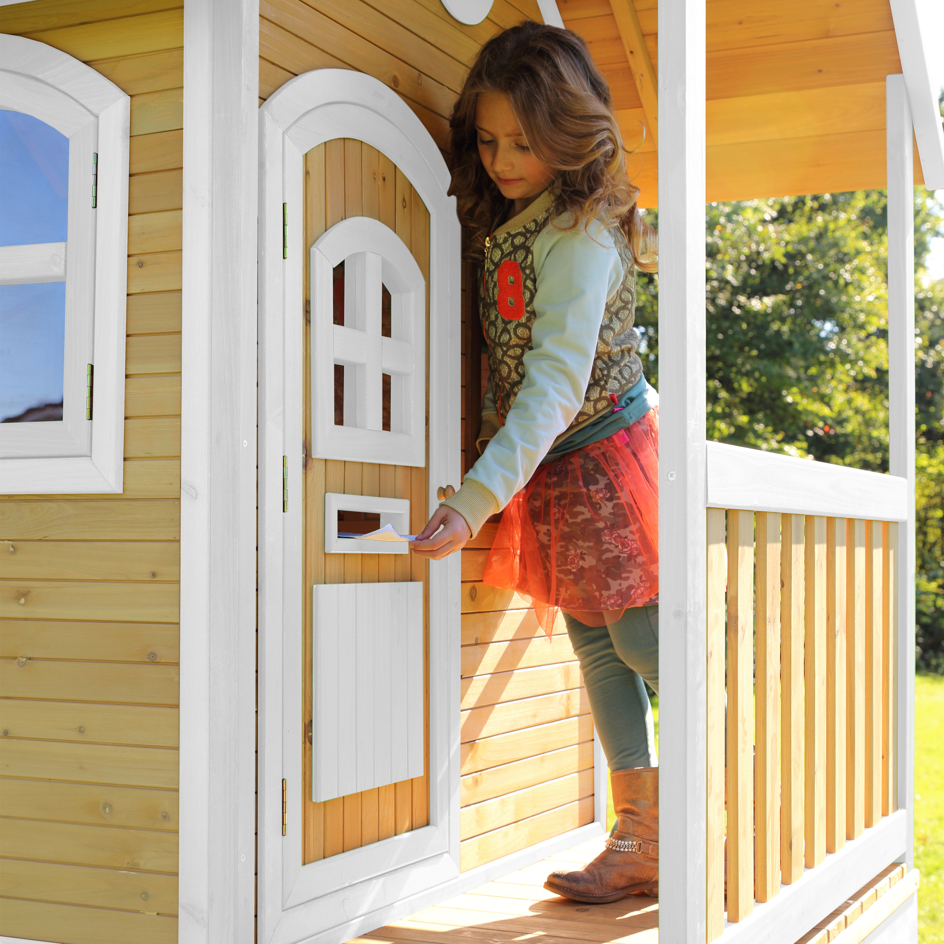 AXI Laura Playhouse Brown/white - Grey Slide