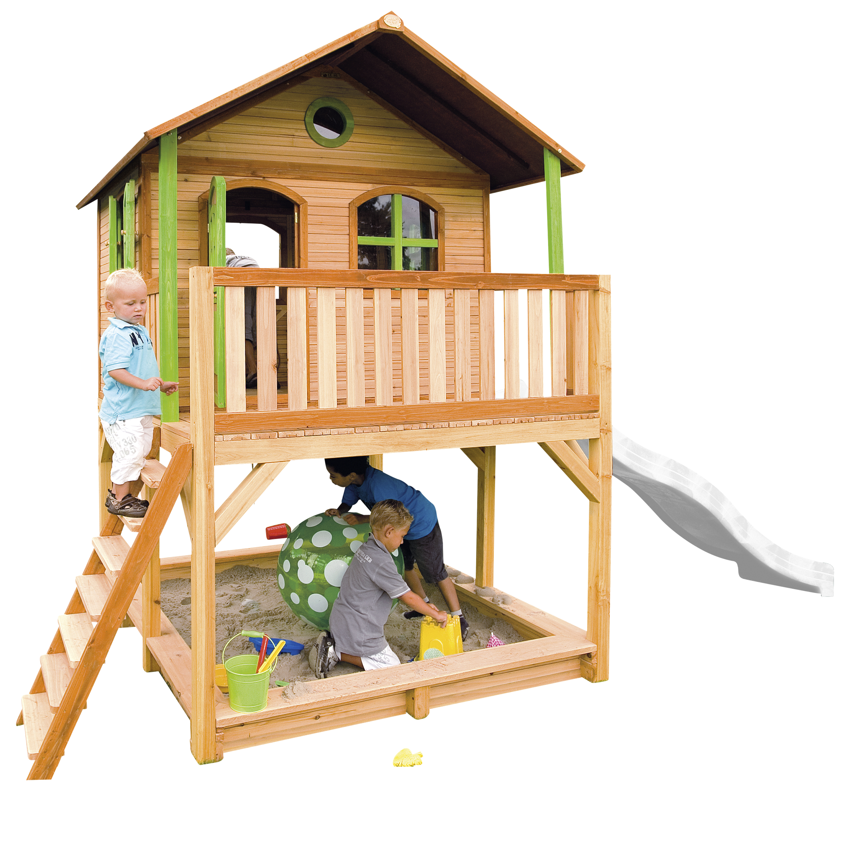 AXI Marc Playhouse Brown/Green - White Slide