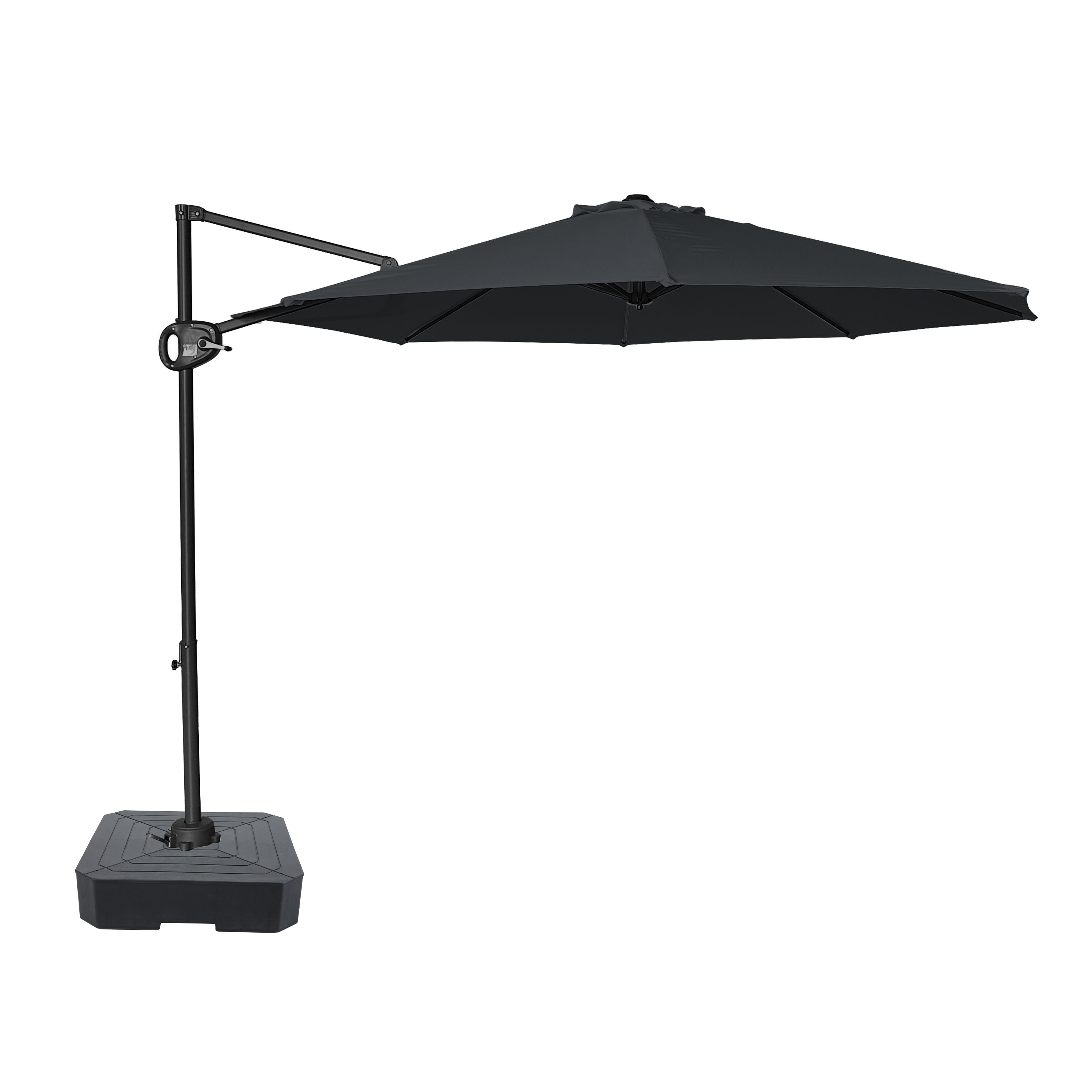 AXI Solea Cantilever Parasol Ø 300 cm incl. fillable parasol base Anthracite/Grey – Complete Set