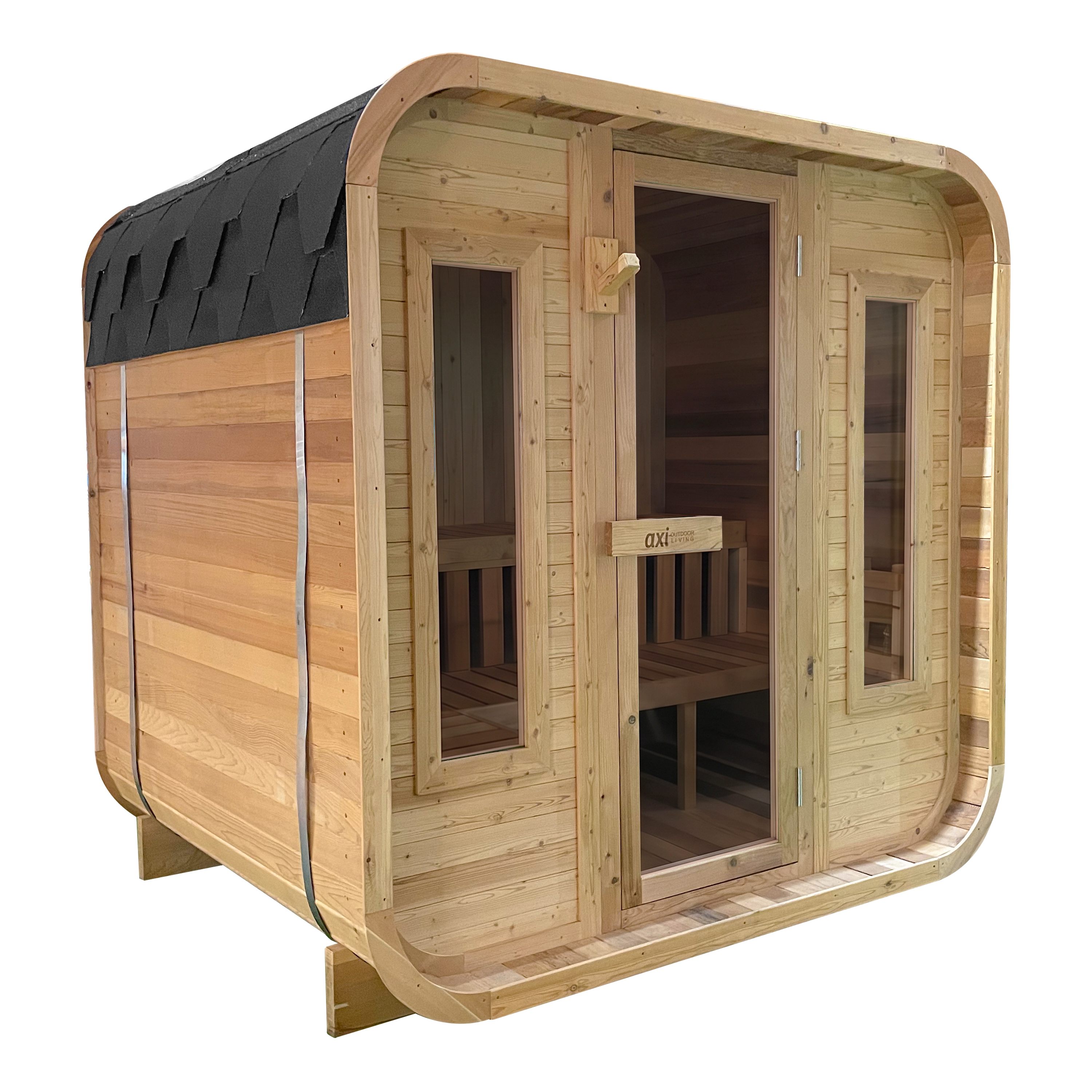 AXI Cube Outdoor Sauna Thermowood XL 4-8 Persons - excl. Sauna Heater