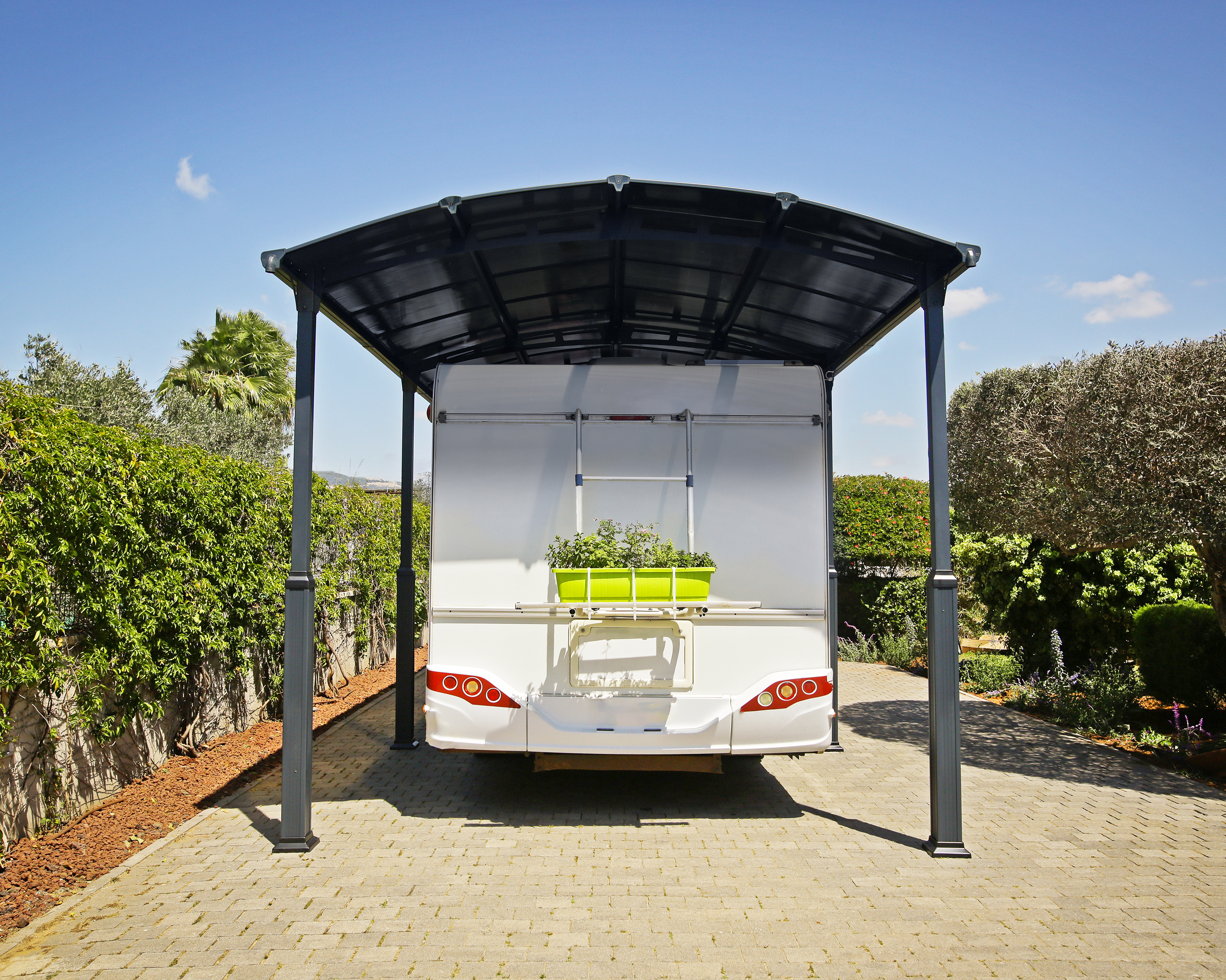Canopia Alpine 1077X360X307 cm RV Carport en Boothuis Donkergrijs Brons