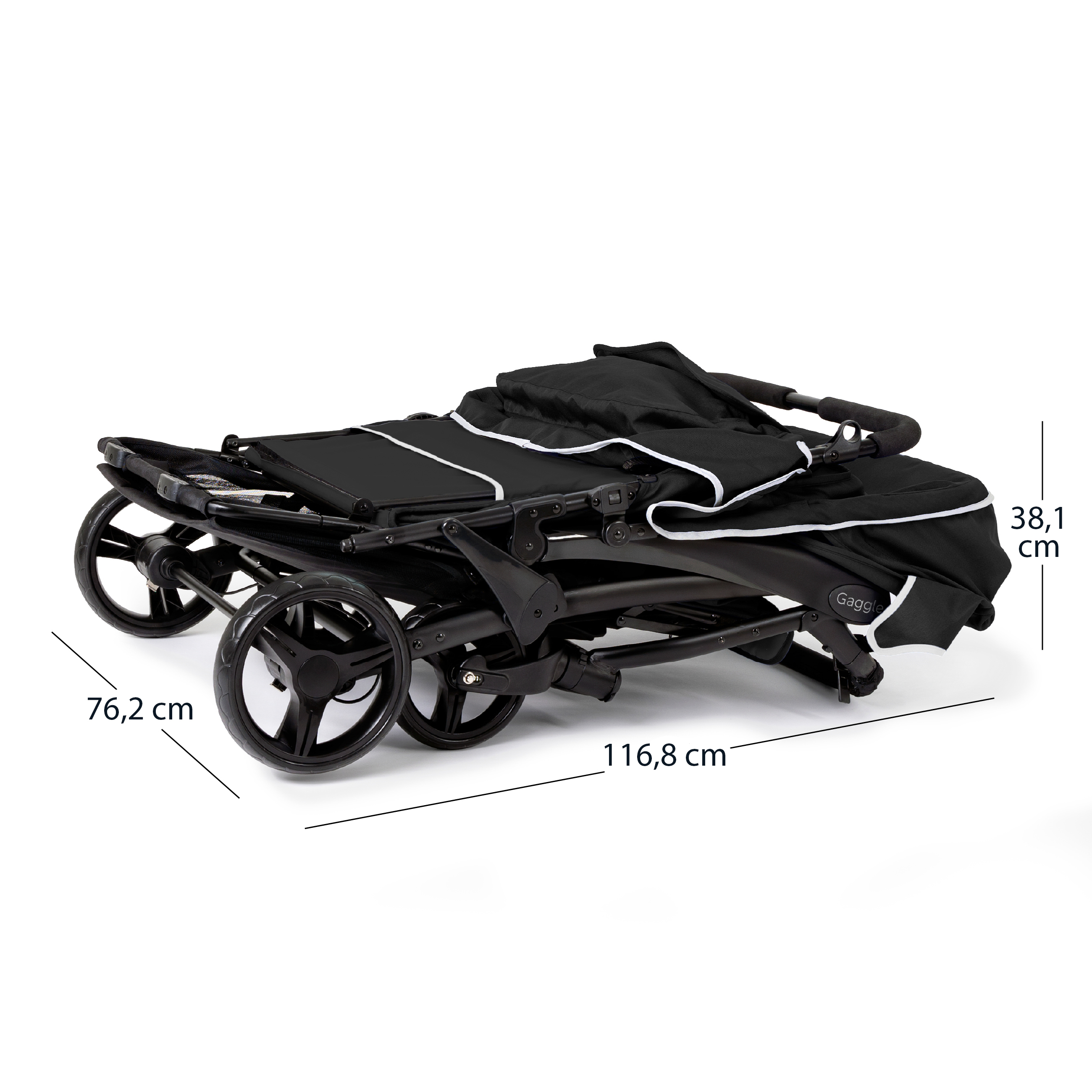 Gaggle Odyssey 4x4 quad kinderwagen / buggy voor 4 kinderen in grijs/zwart