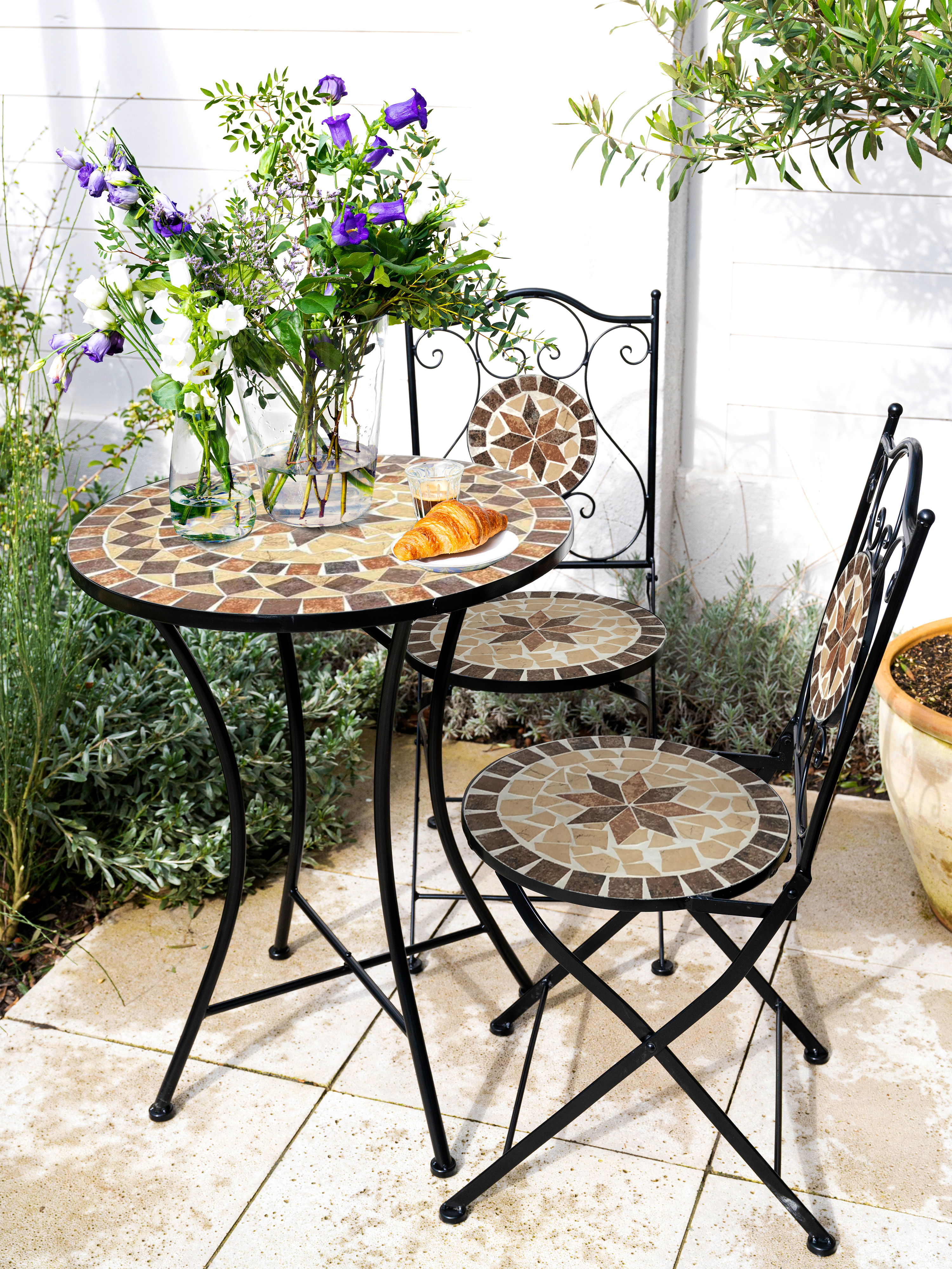 AXI Amélie Bistro Chairs Foldable Earth Brown – Set 2 pieces