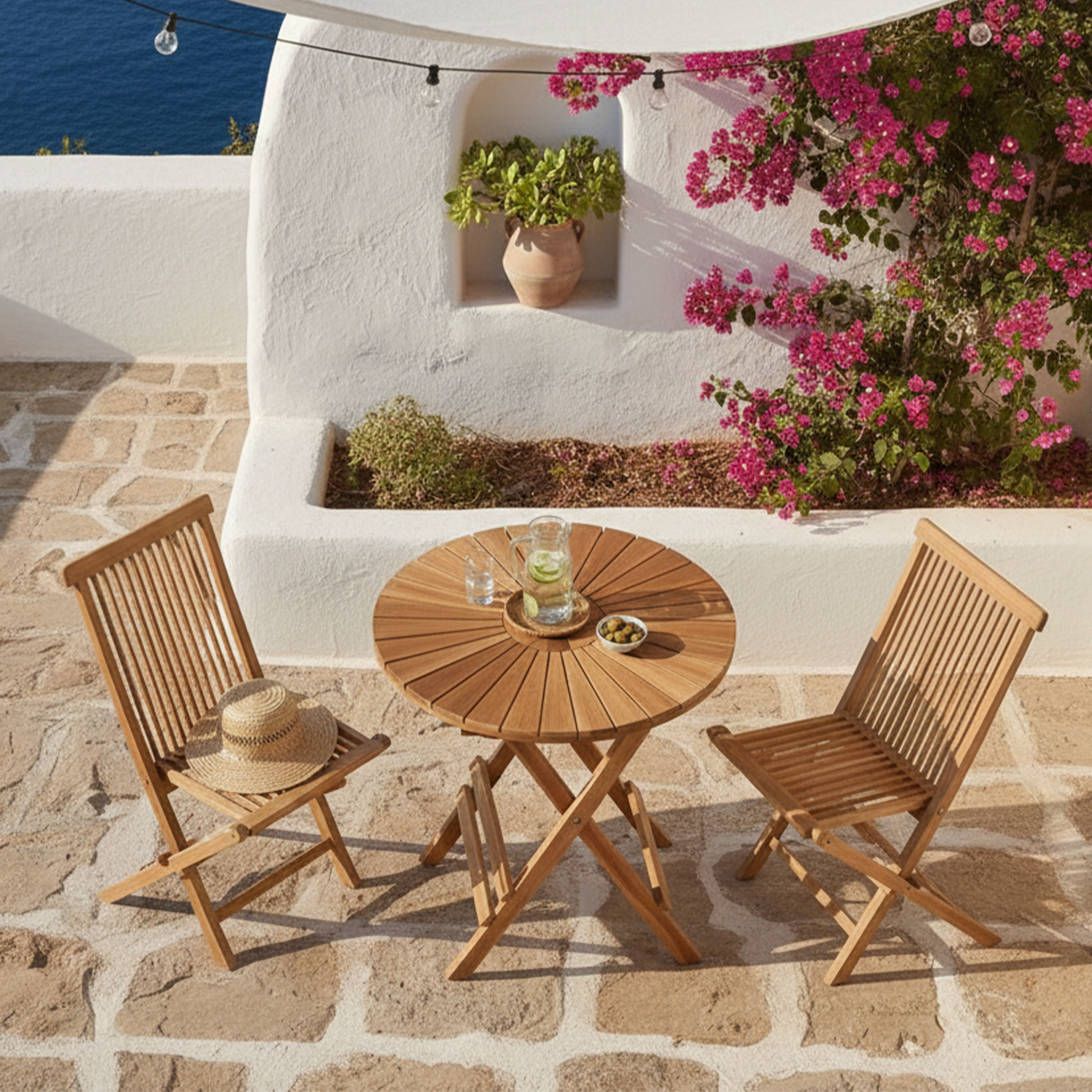 AXI Gia/Mina 60 cm Bistro Set 3-piece Teak - Foldable