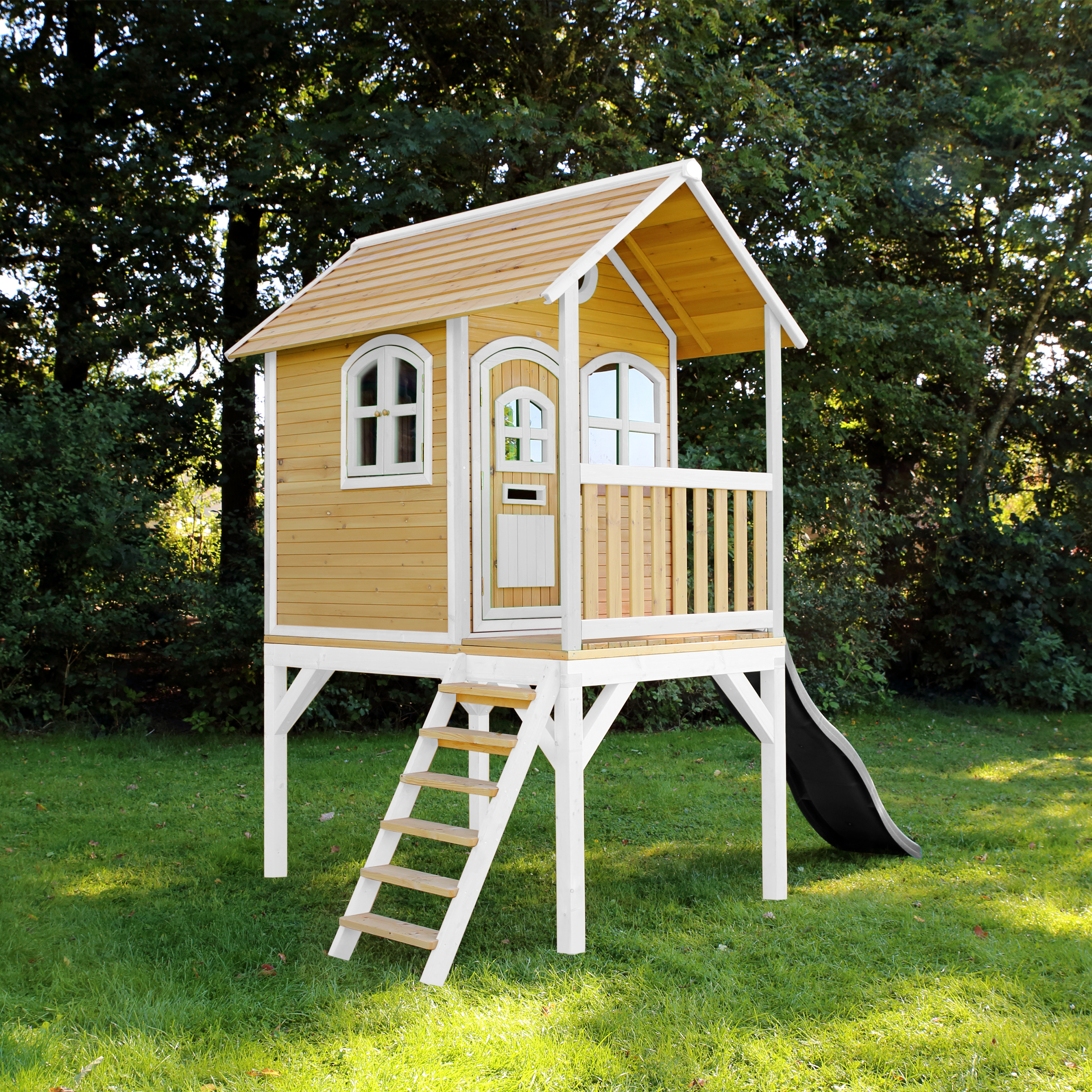 AXI Laura Playhouse Brown/white - Grey Slide
