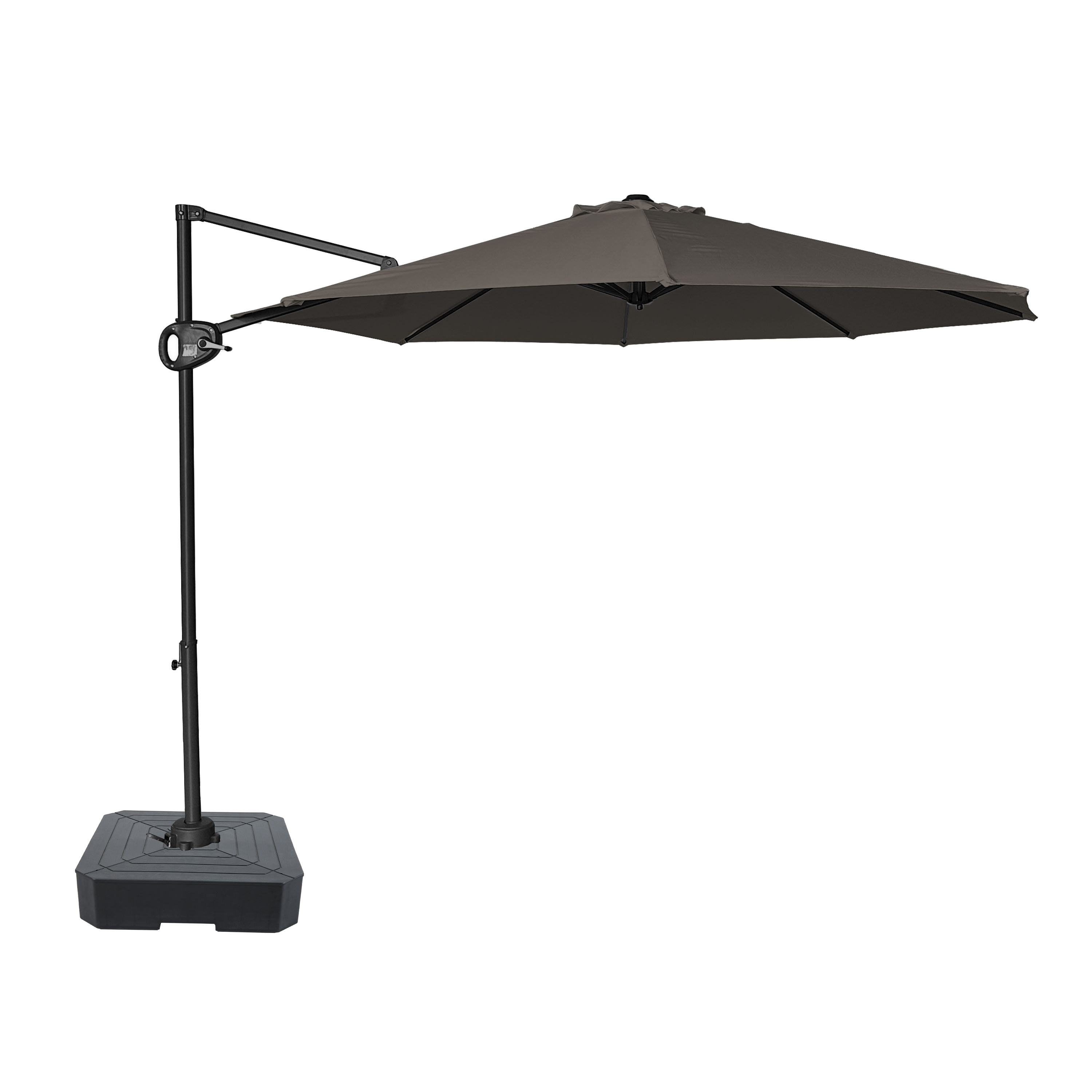 AXI Solea Cantilever Parasol Ø 300 cm incl. fillable parasol base Anthracite/Taupe – Complete Set