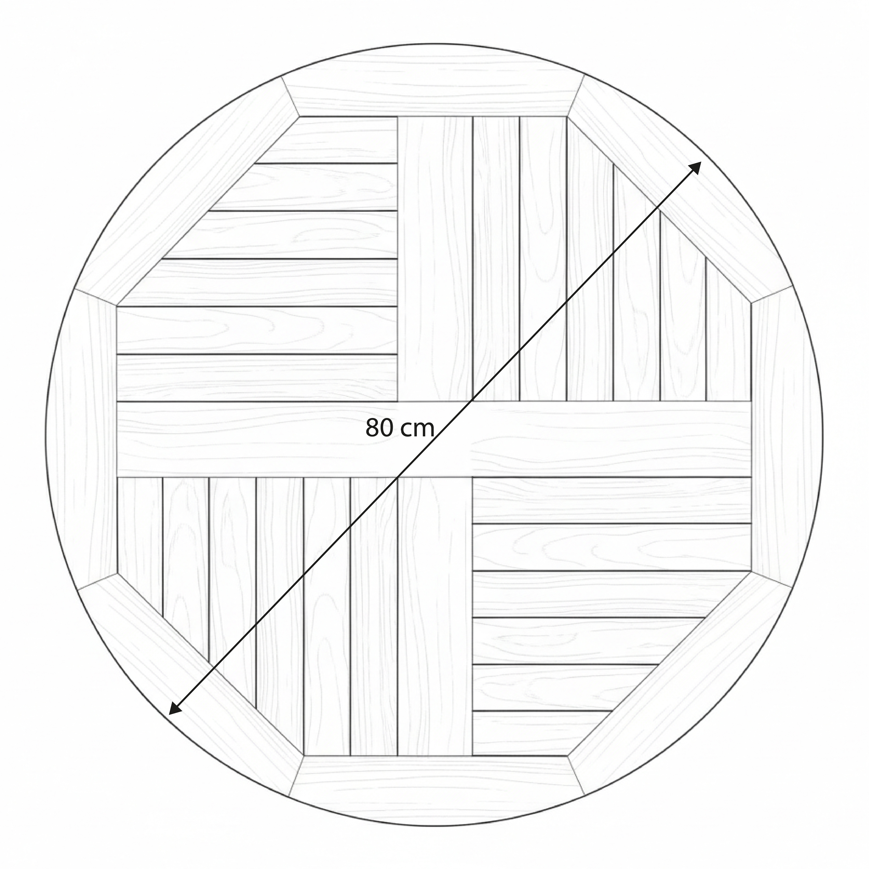 AXI Sari Teak Lazy Susan Ø 80 cm
