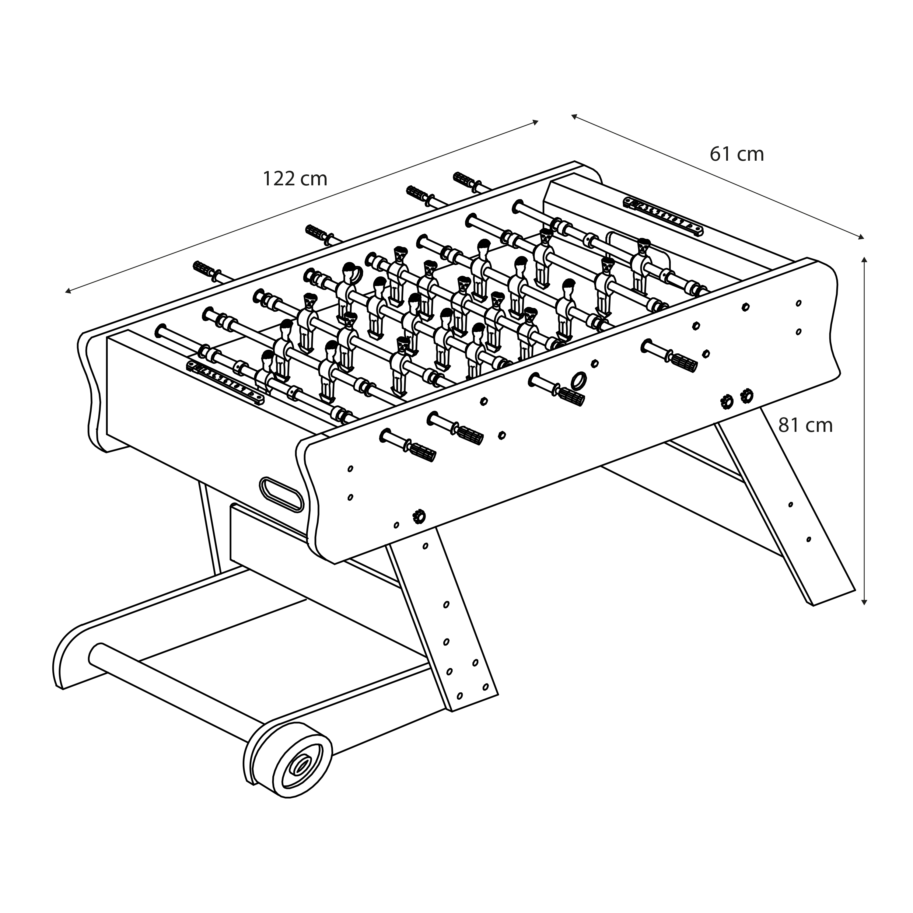 Cougar Scorpion Kick TS Folding Football Table - White
