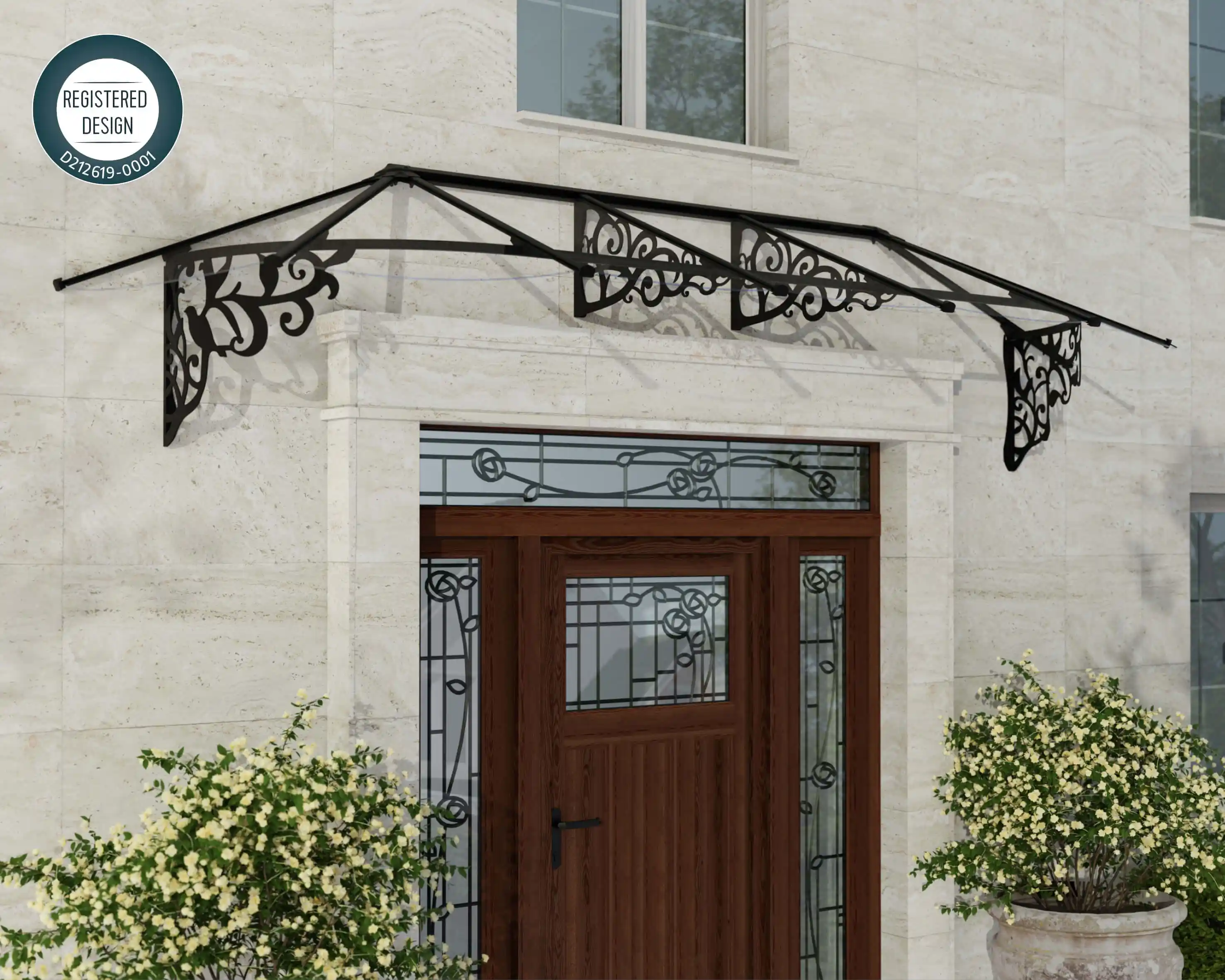 Canopia Lily 319X88X70 cmDeur en Veranda Luifel Zwart Helder