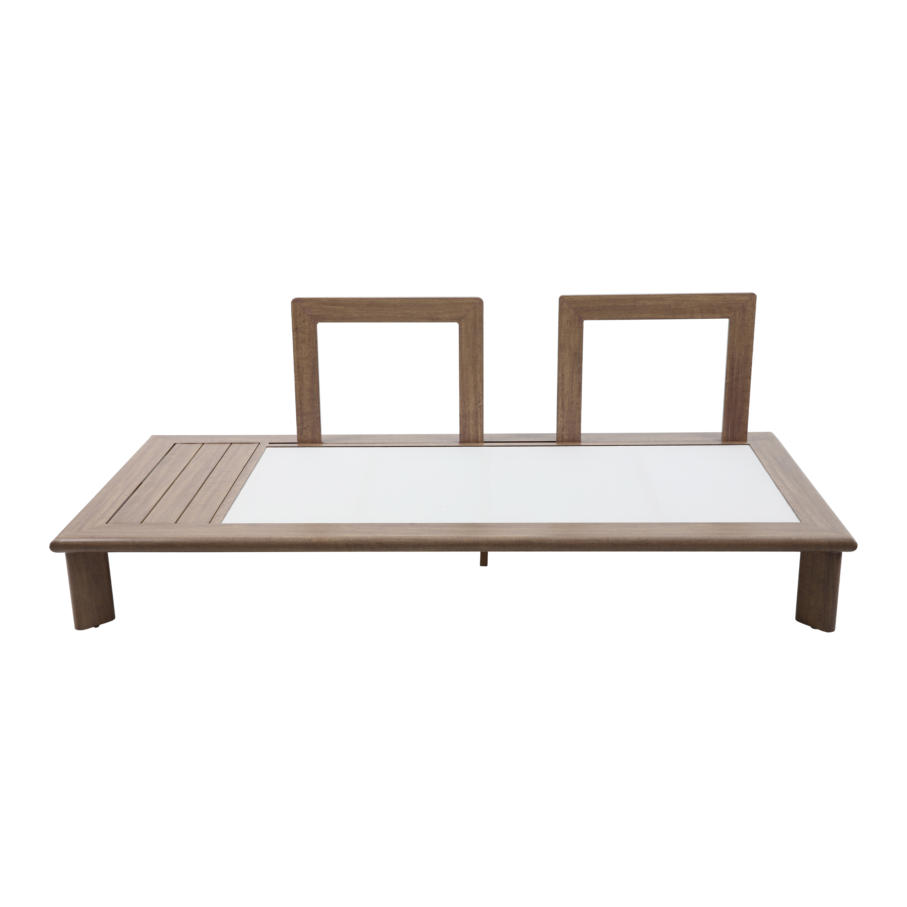 AXI Avery Lounge Set with Side Tables Wood-Look with Beige